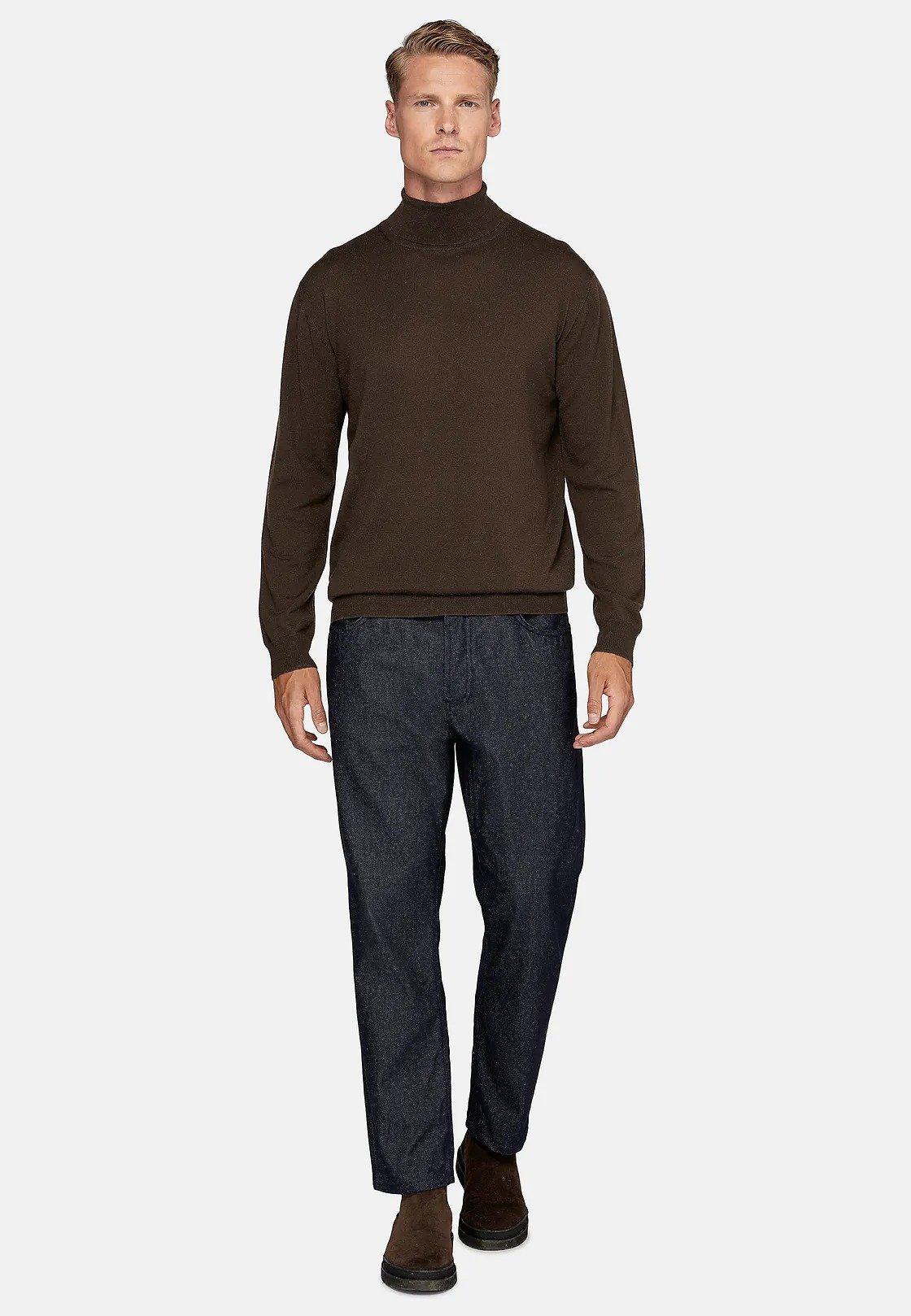 Brown Solid Casual Jumper, 3901_BROW, large image number 0