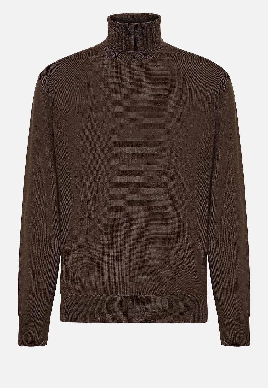 Brown Solid Casual Jumper, 3901_BROW, large image number 4