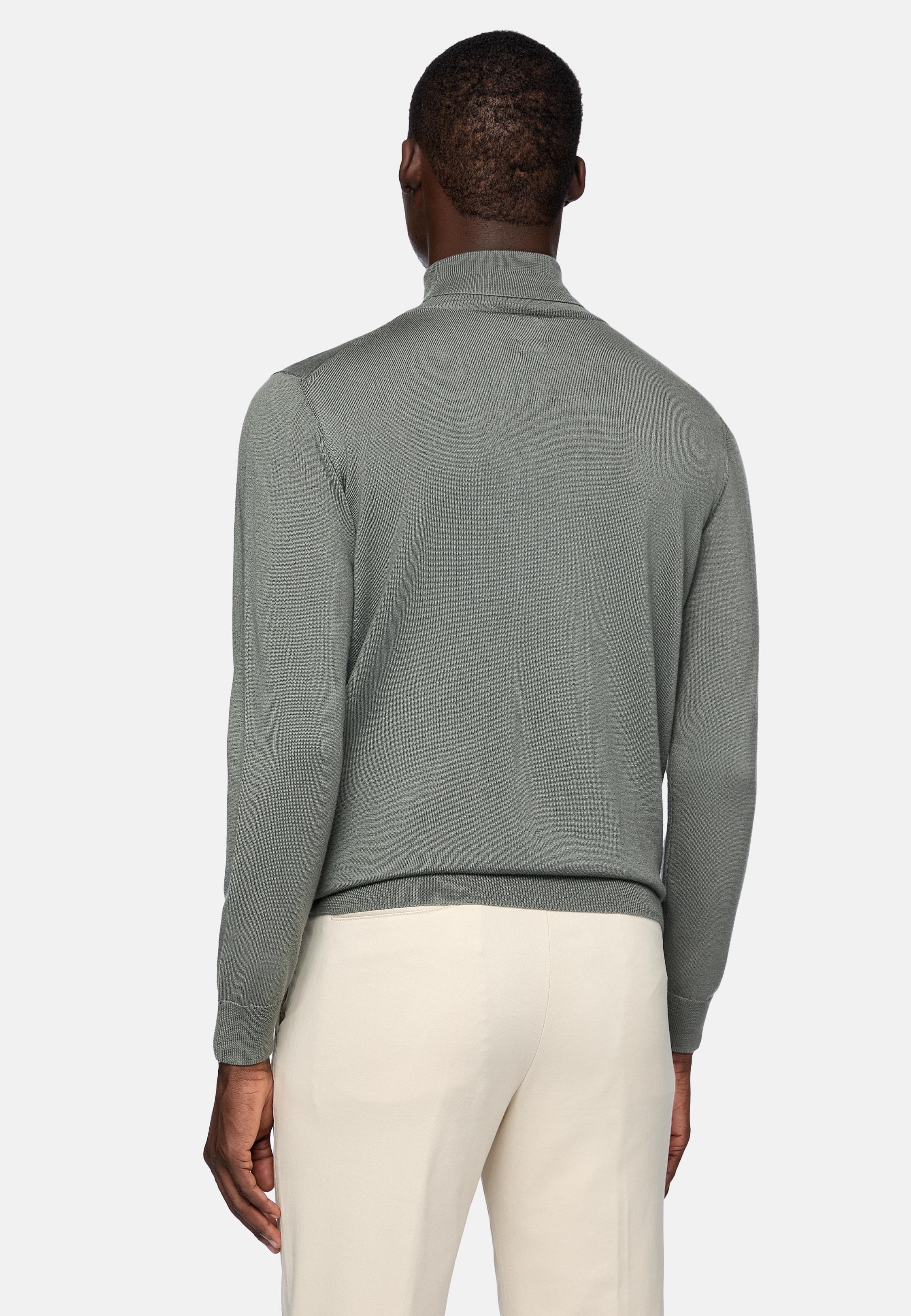 Green Wool Polo Neck Jumper, , large image number 2