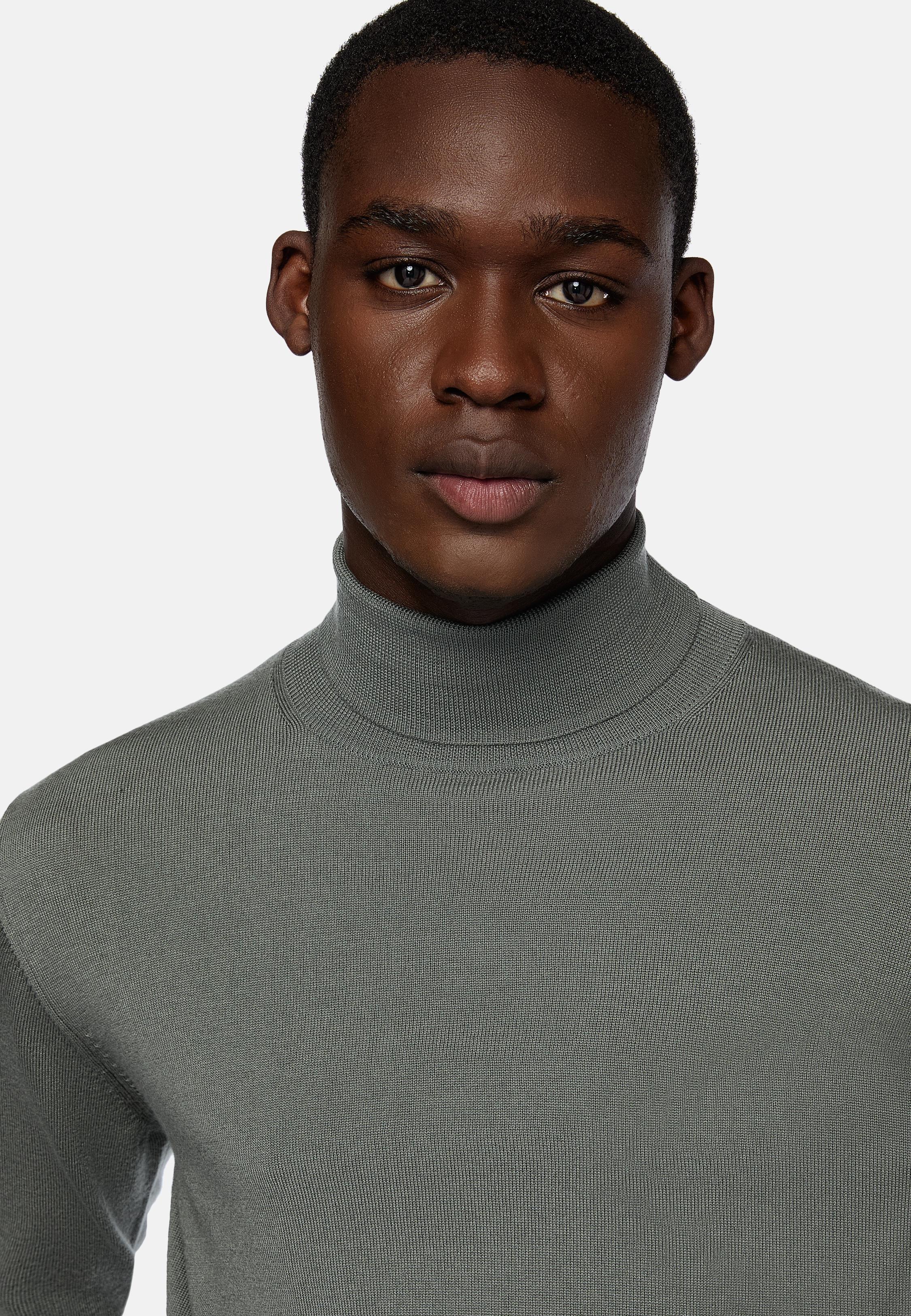 Green Wool Polo Neck Jumper, , large image number 3