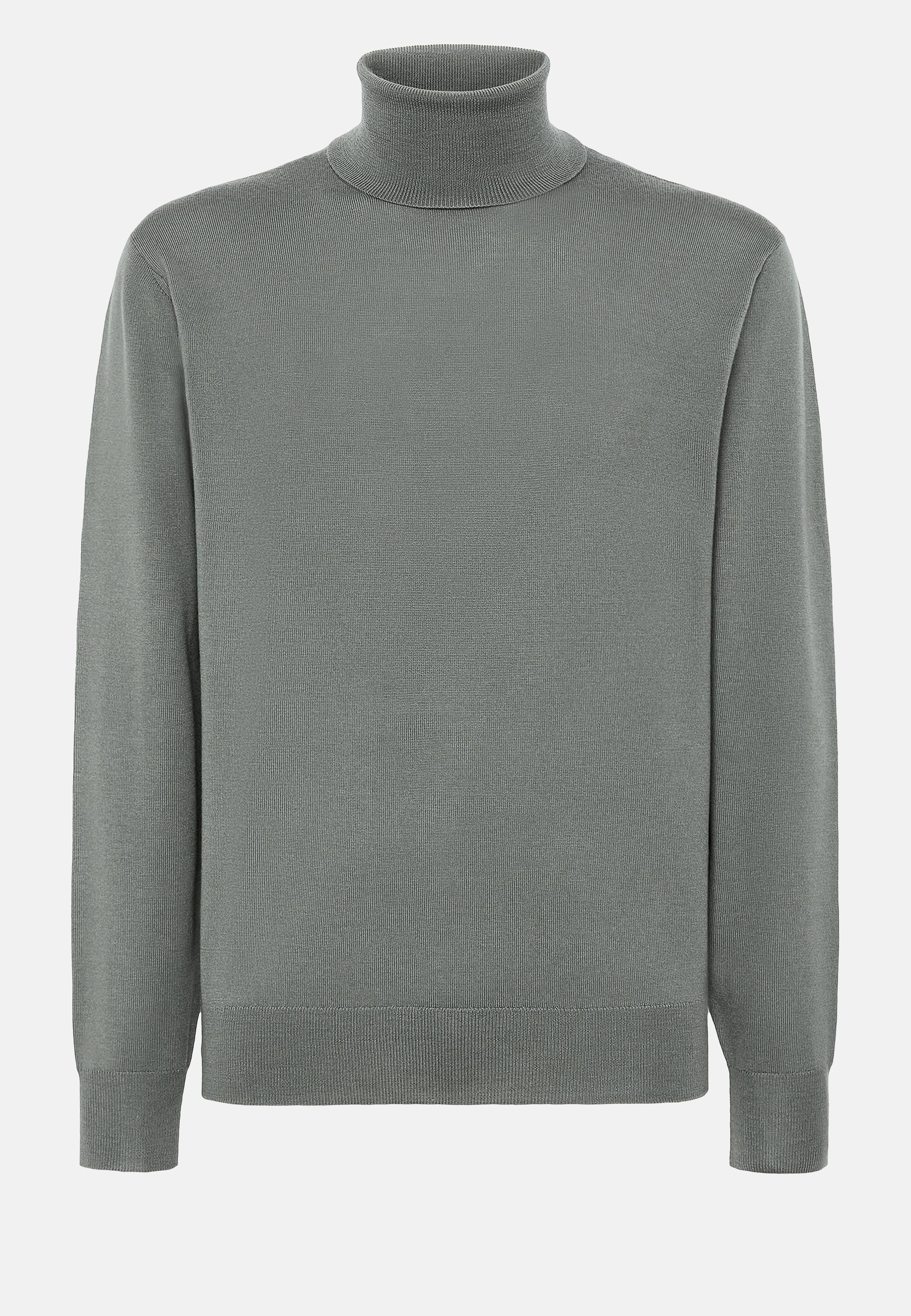 Green Wool Polo Neck Jumper, , large image number 4
