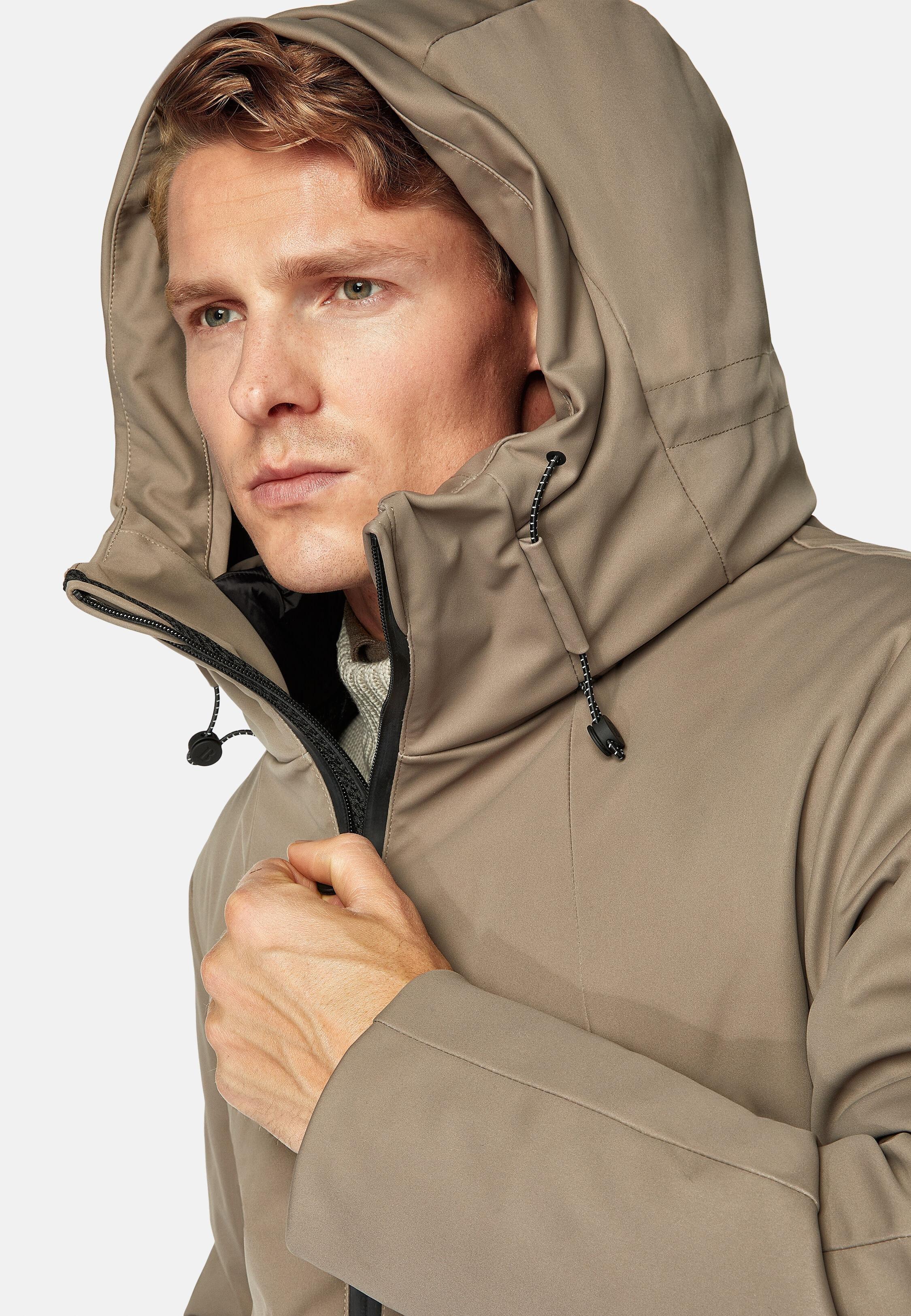 Brown Puffer Jacket, Taupe, large image number 5