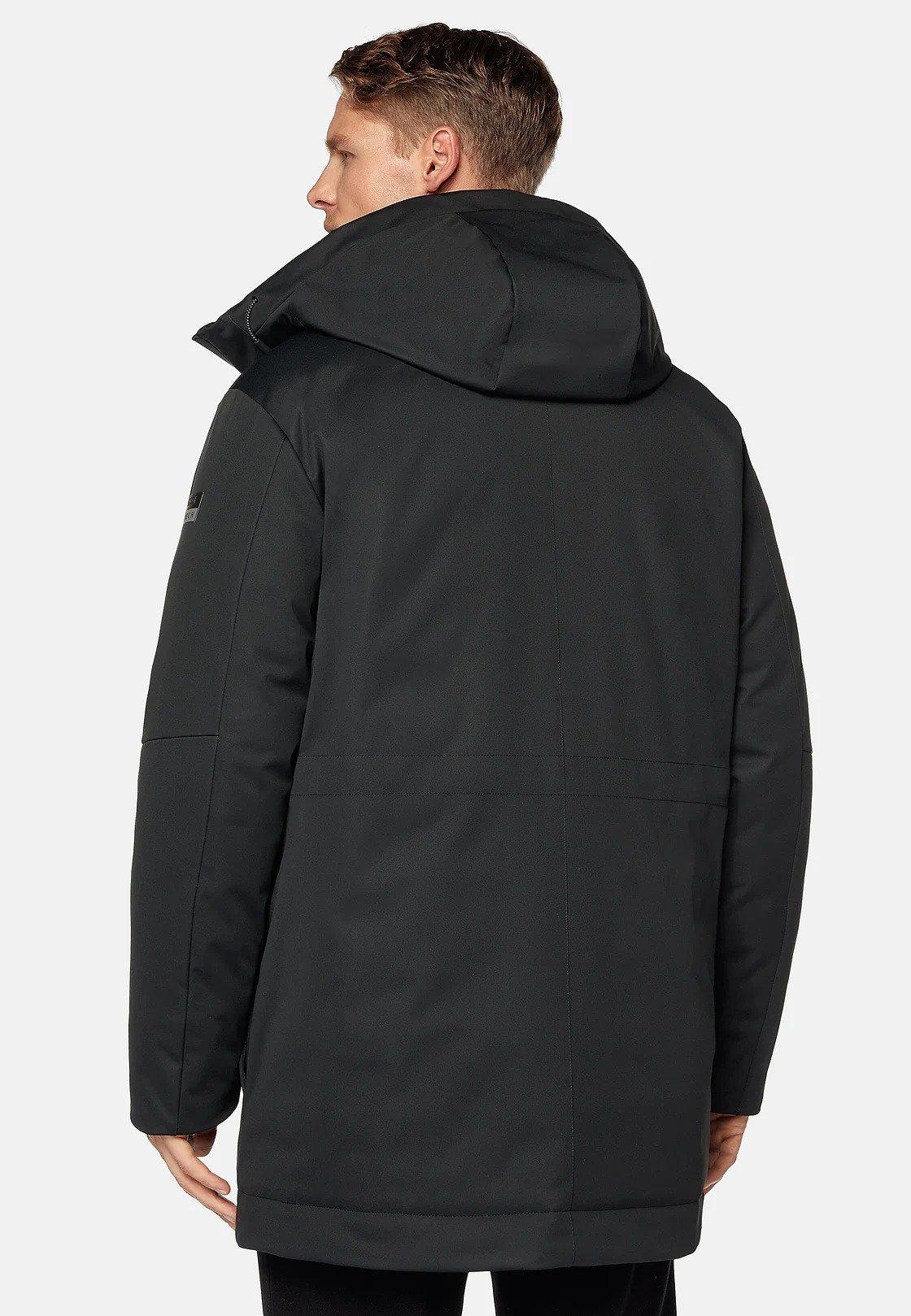 Black Solid Windbreaker Jacket, Black, large image number 6