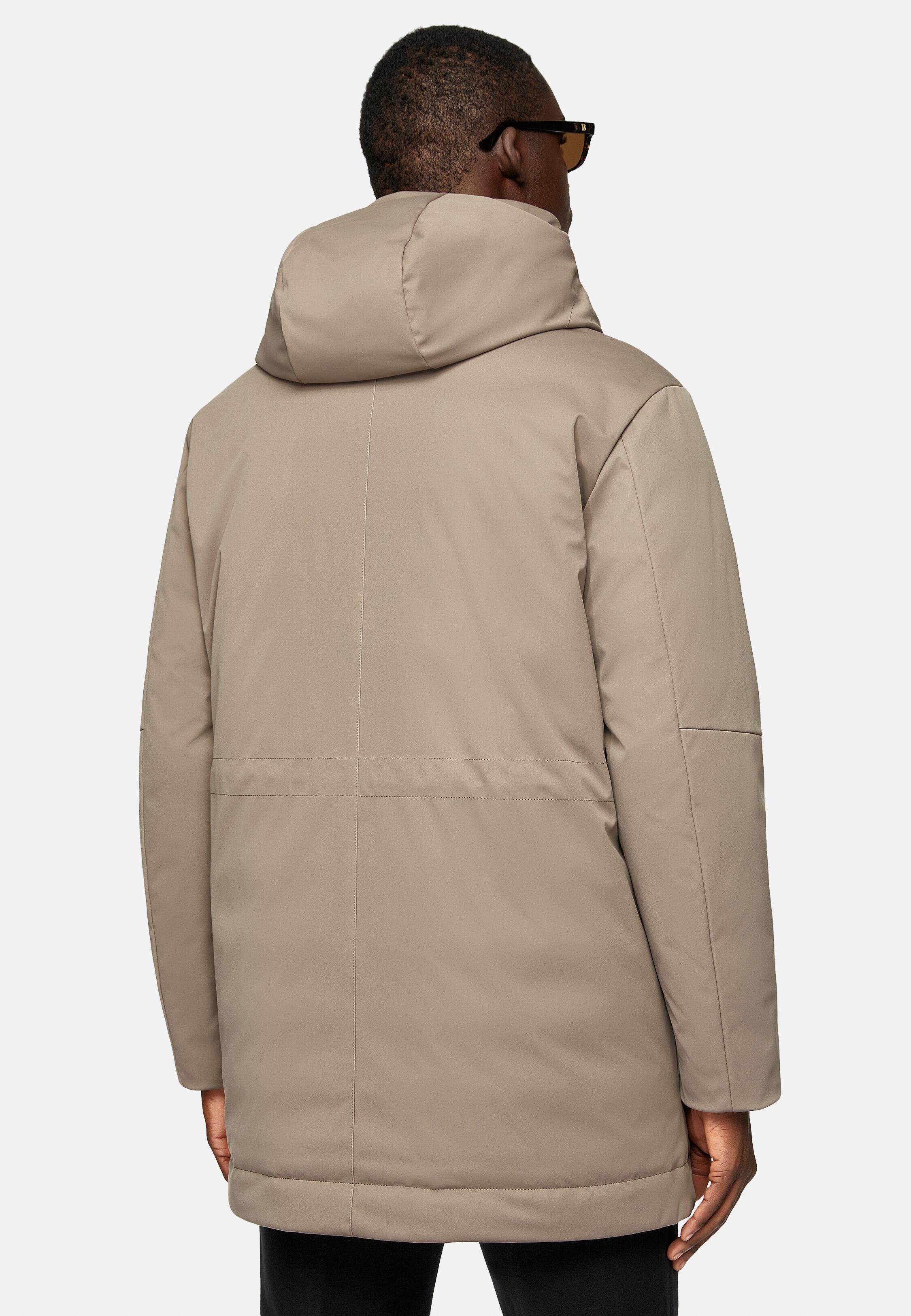 Solid Long Jacket, Taupe, Taupe, large image number 3