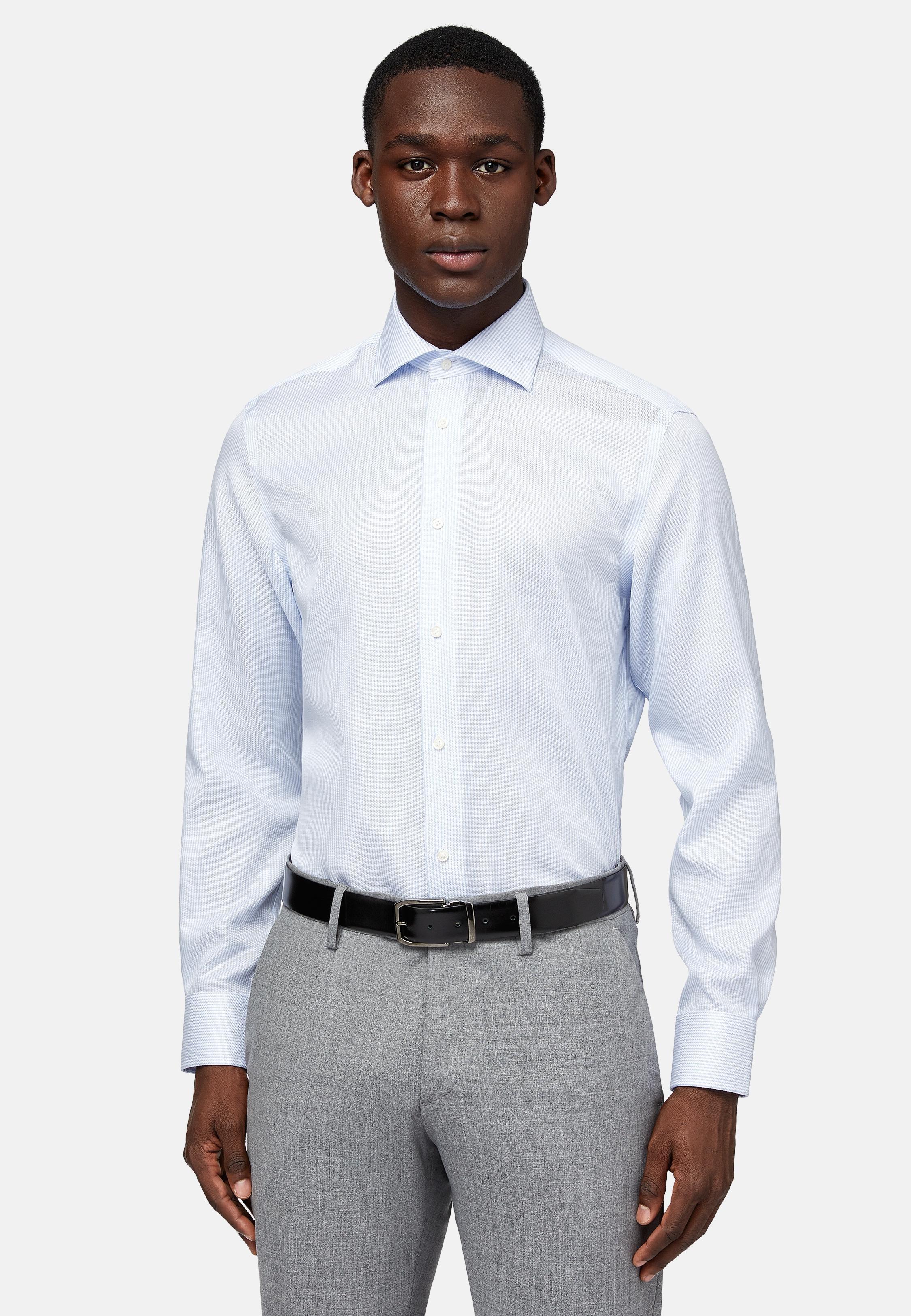 Blue Solid Formal Shirt, Light Blue, large image number 1