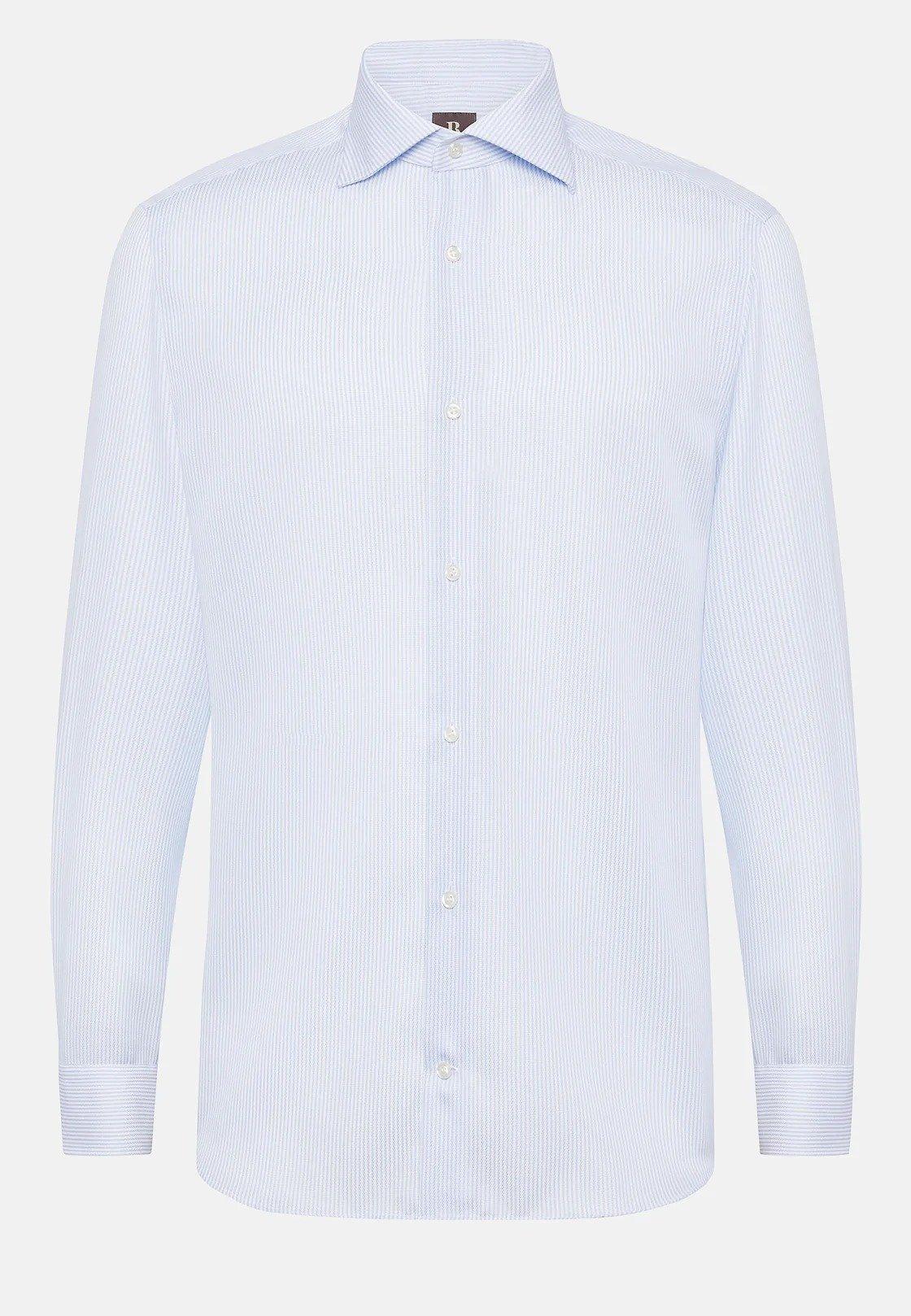 Blue Solid Formal Shirt, Light Blue, large image number 4