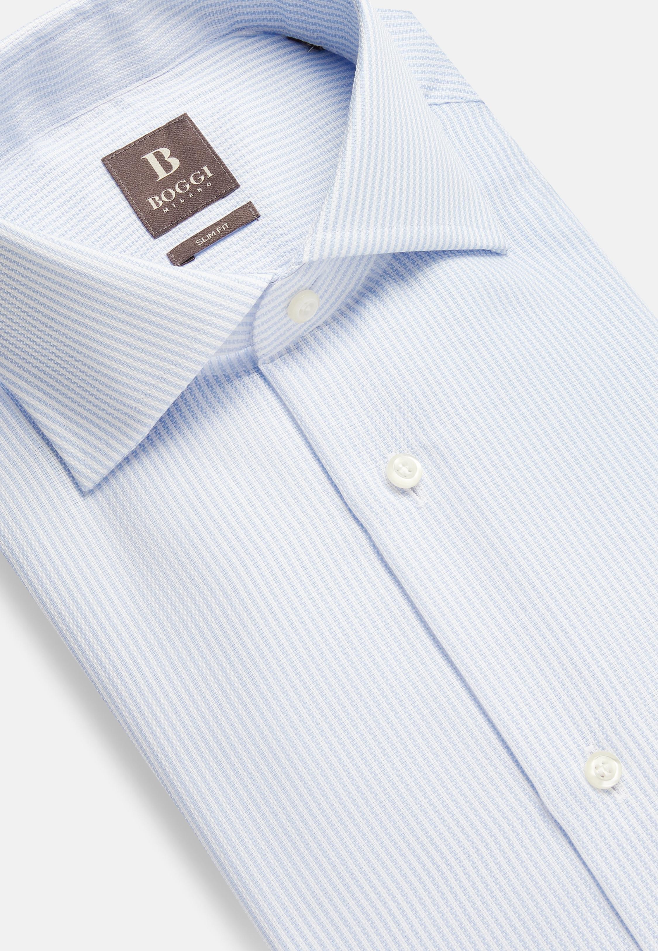 Blue Solid Formal Shirt, Light Blue, large image number 6