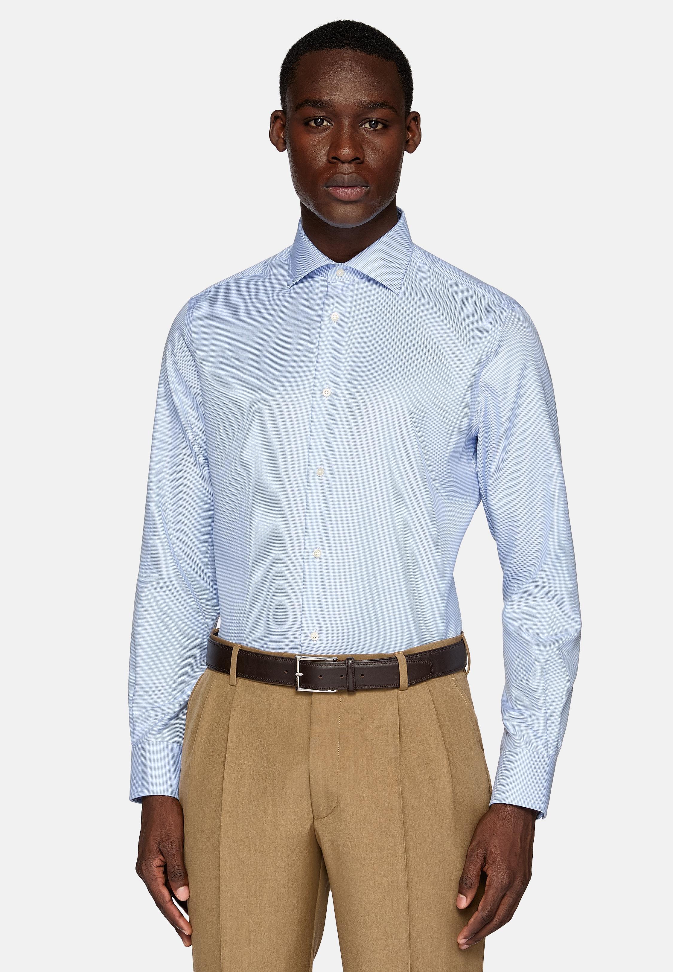 Blue Tailored Formal Shirt, Light Blue, large image number 1