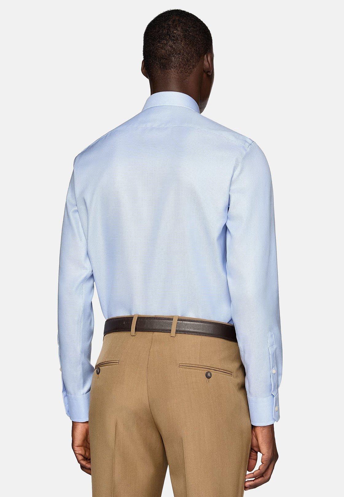 Blue Tailored Formal Shirt, 3901_LTBL, large image number 2