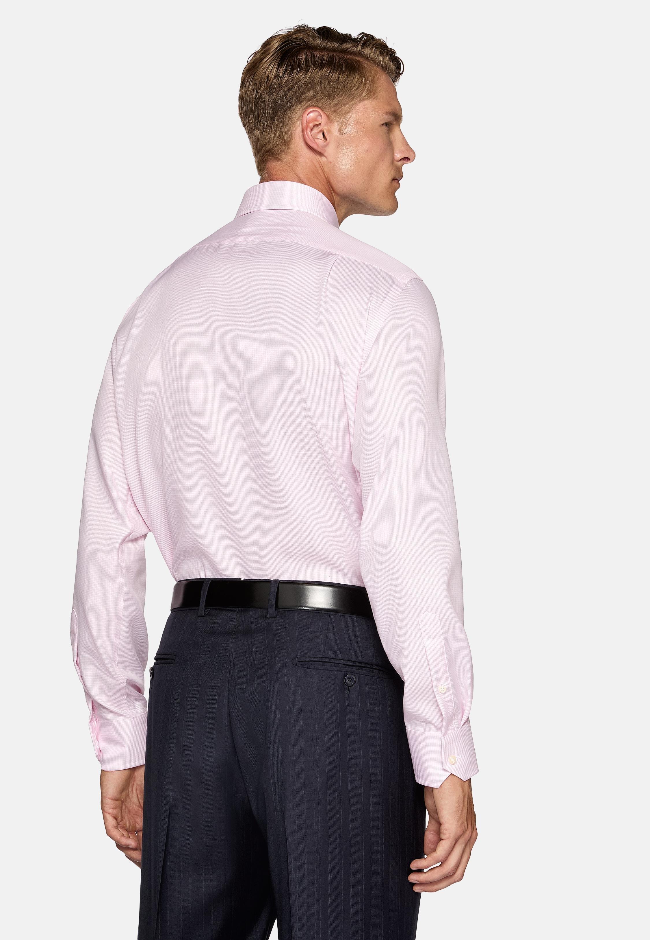 Pink Solid Non-Iron Shirt, Pink, large image number 3