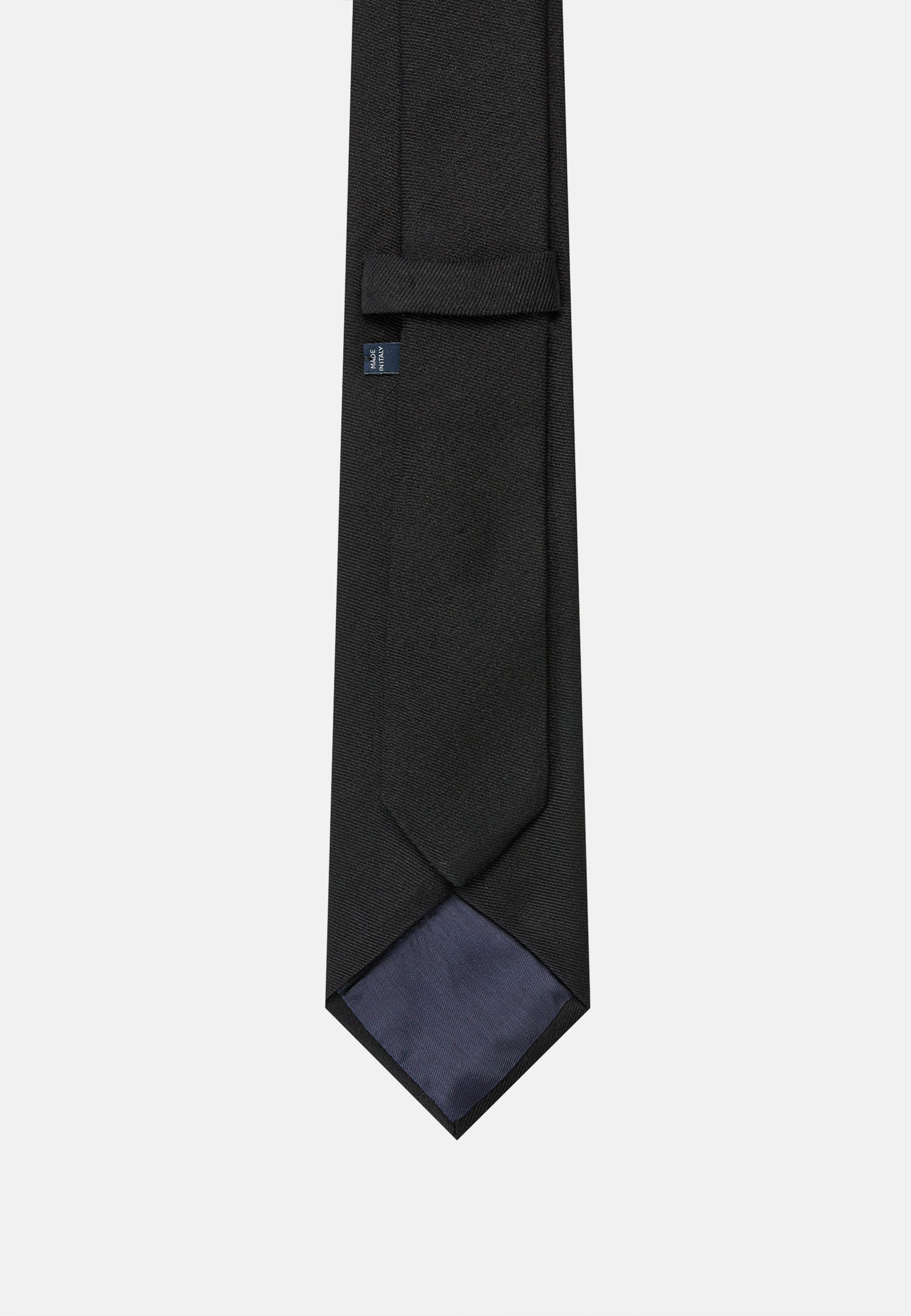 Black Wool Blend Tie, 3901_BLAC, large image number 0