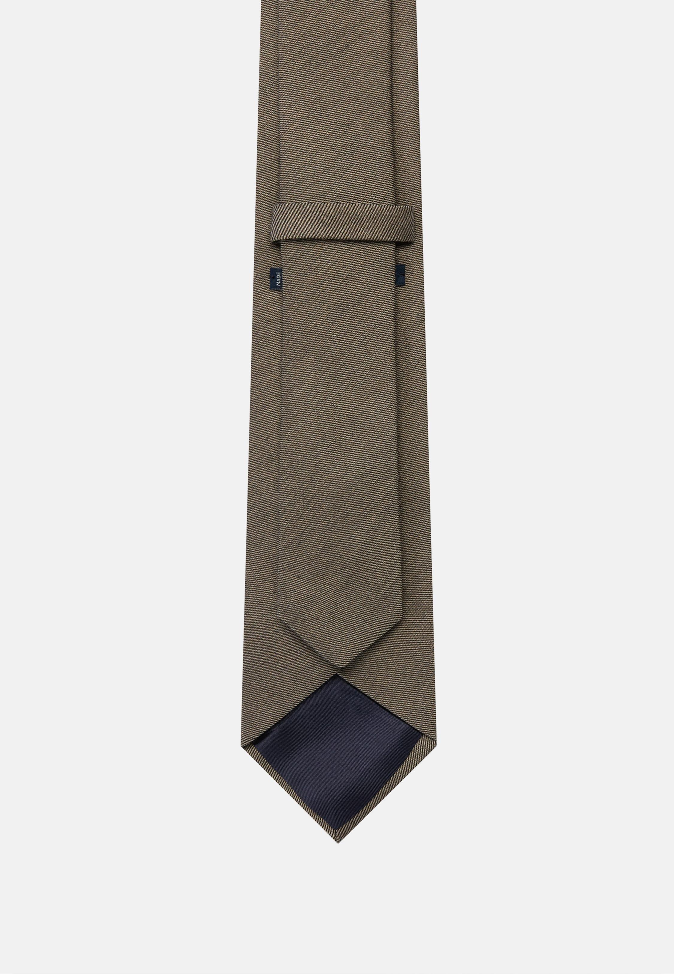 Brown Wool Blend Tie, 3901_TAUP, large image number 0