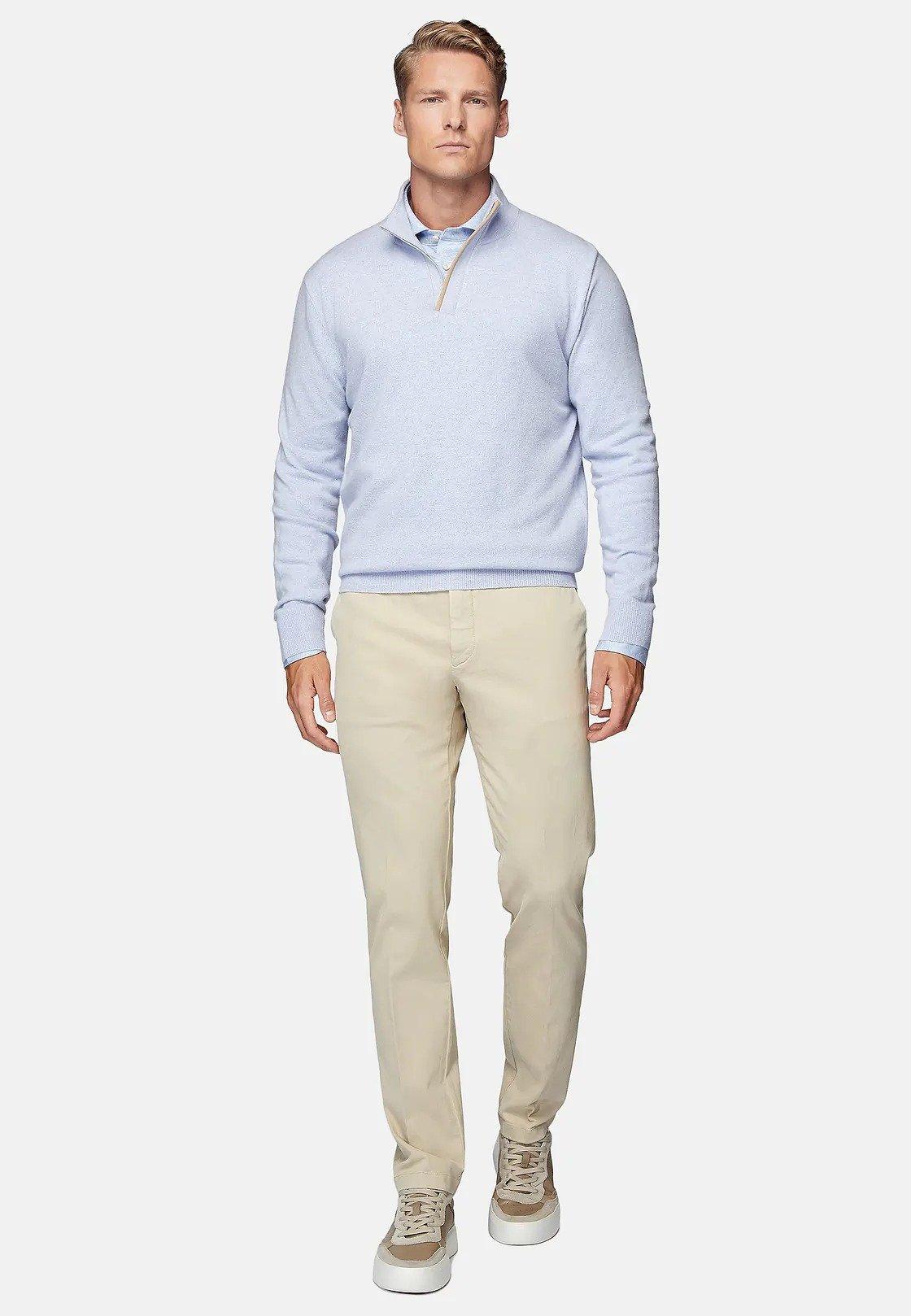 Blue Solid Long Jumper, Light Blue, large image number 0