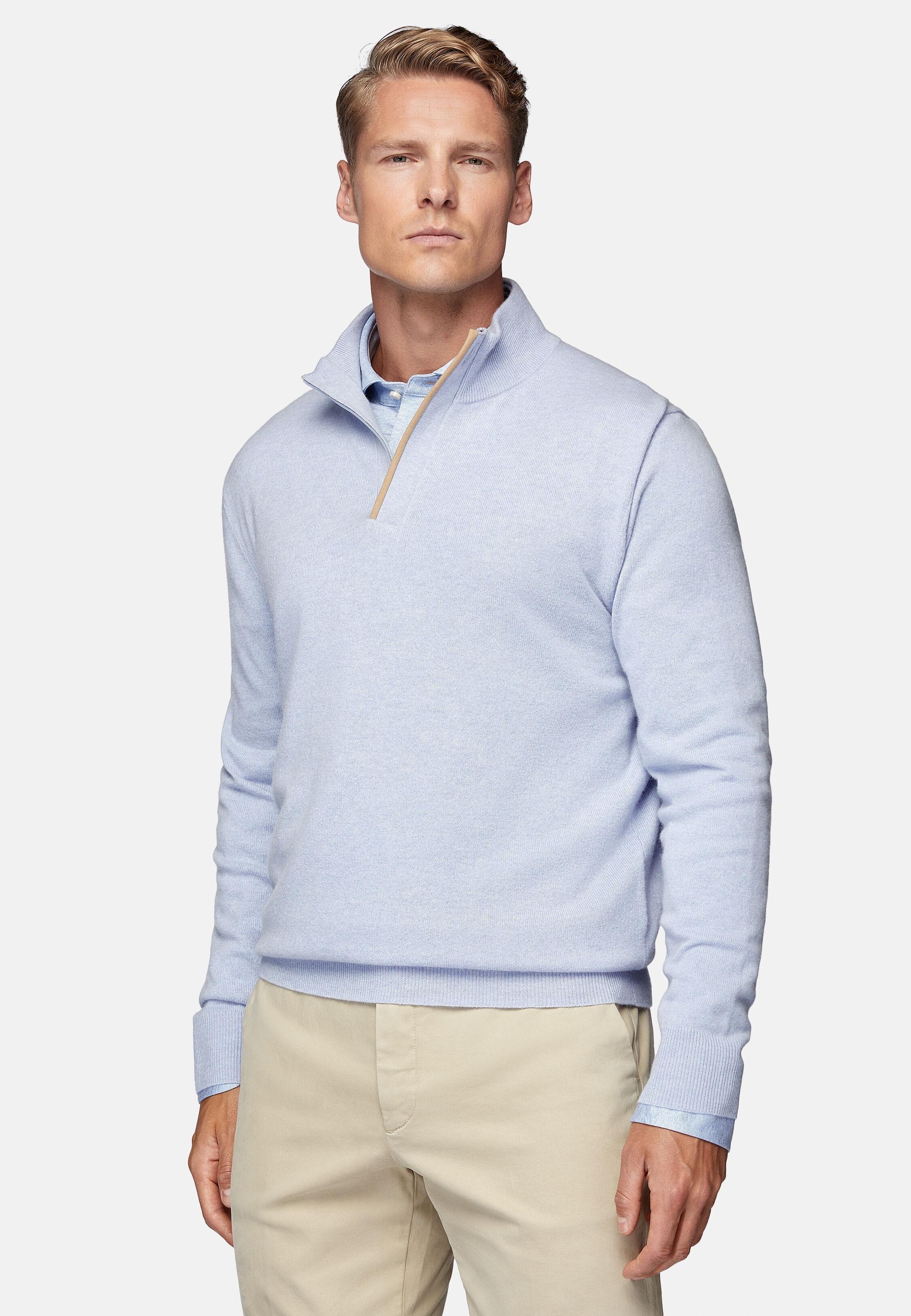 Blue Solid Long Jumper, Light Blue, large image number 1