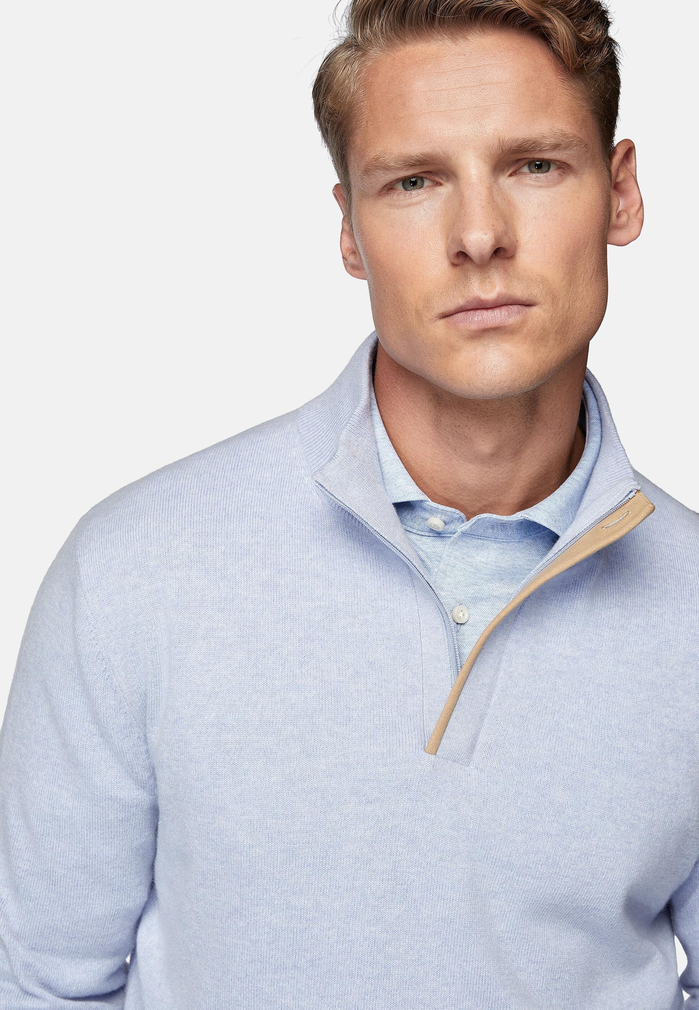 Blue Solid Long Jumper, Light Blue, large image number 5