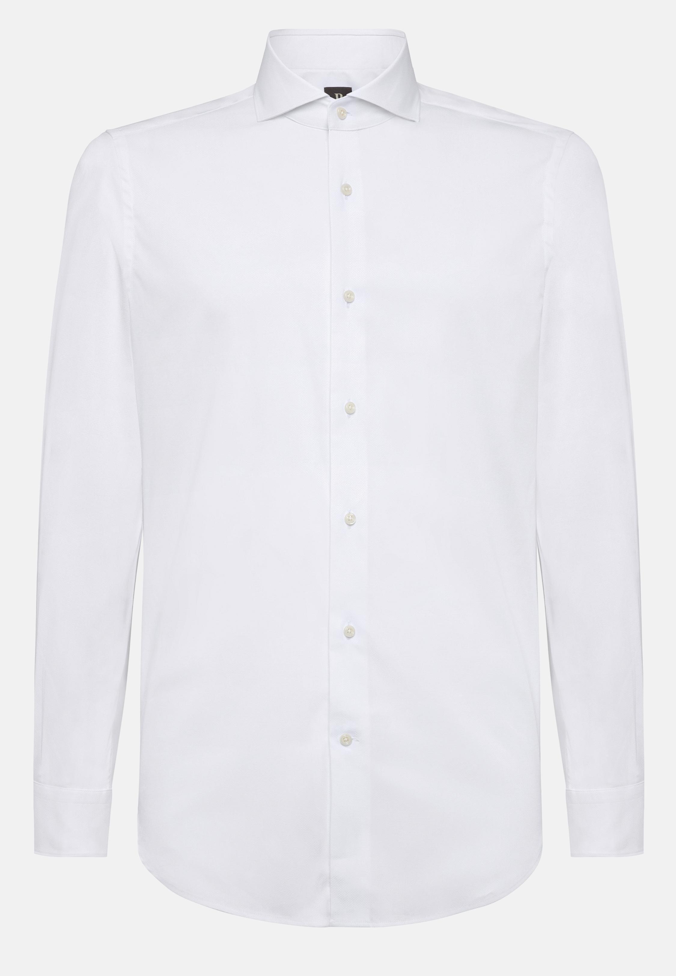 White Solid Tailored Shirt, White, large image number 7