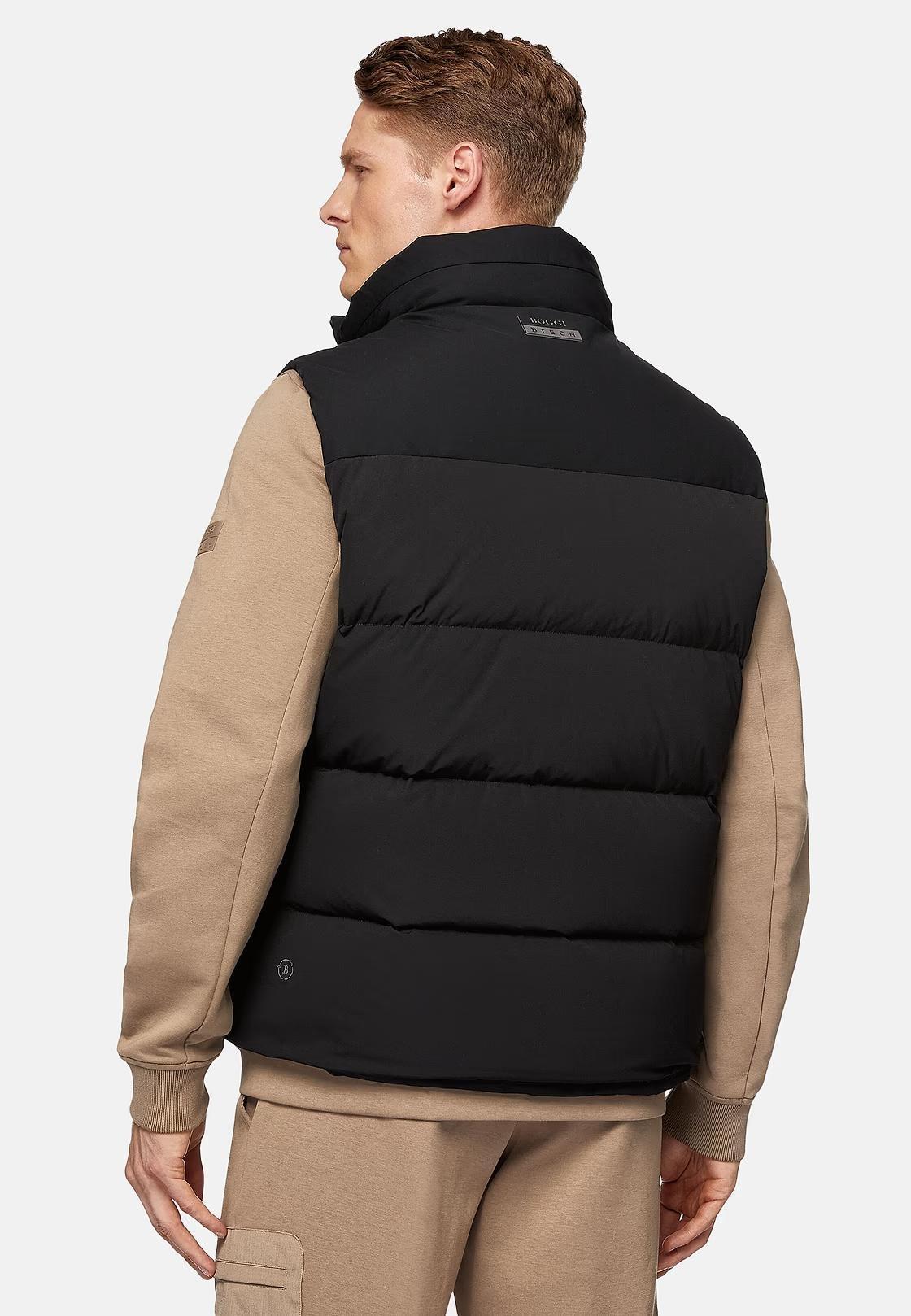 Black B Tech Gilet in Stretch Nylon With Goose Down, , large image number 2