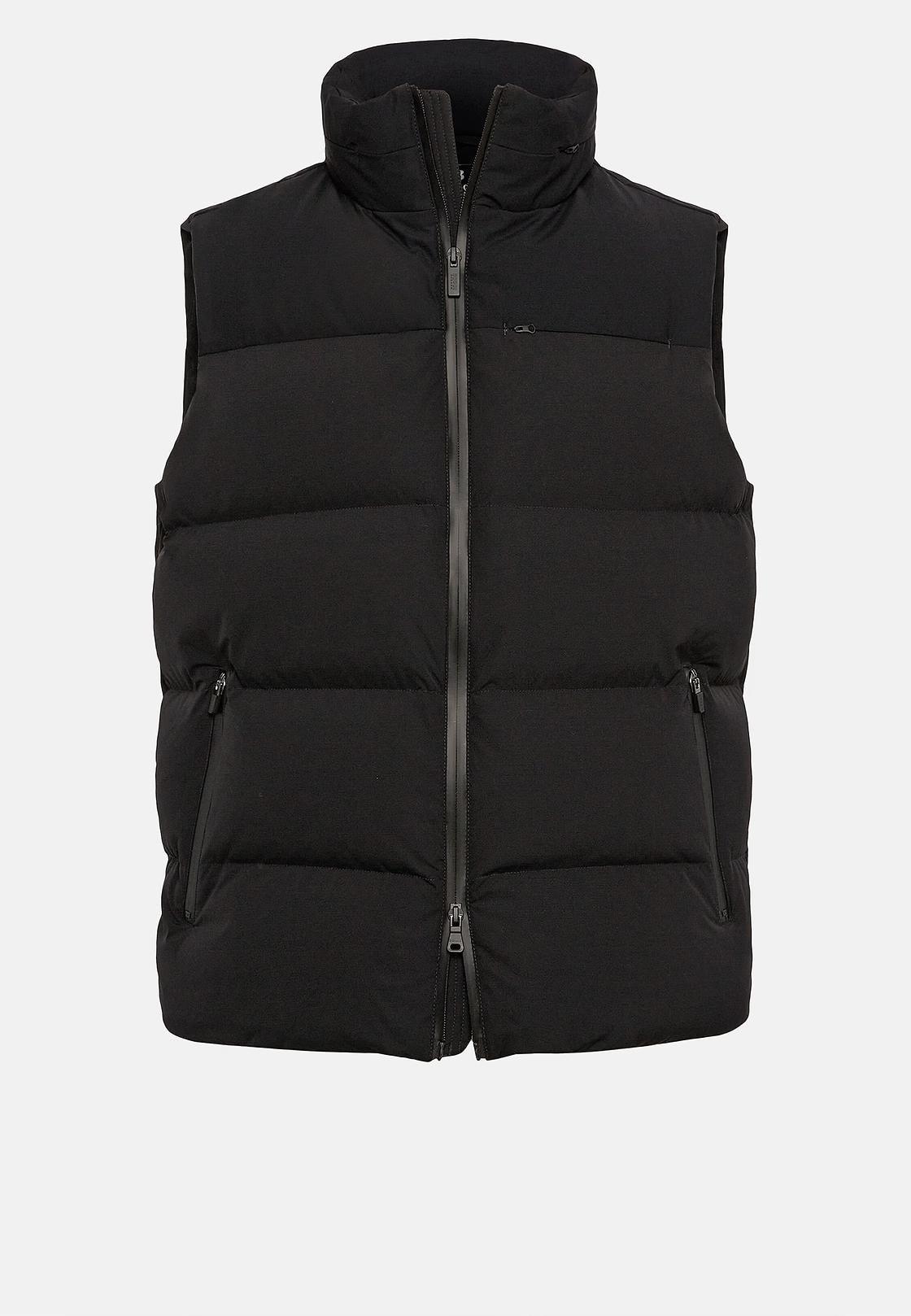 Black B Tech Gilet in Stretch Nylon With Goose Down, , large image number 6