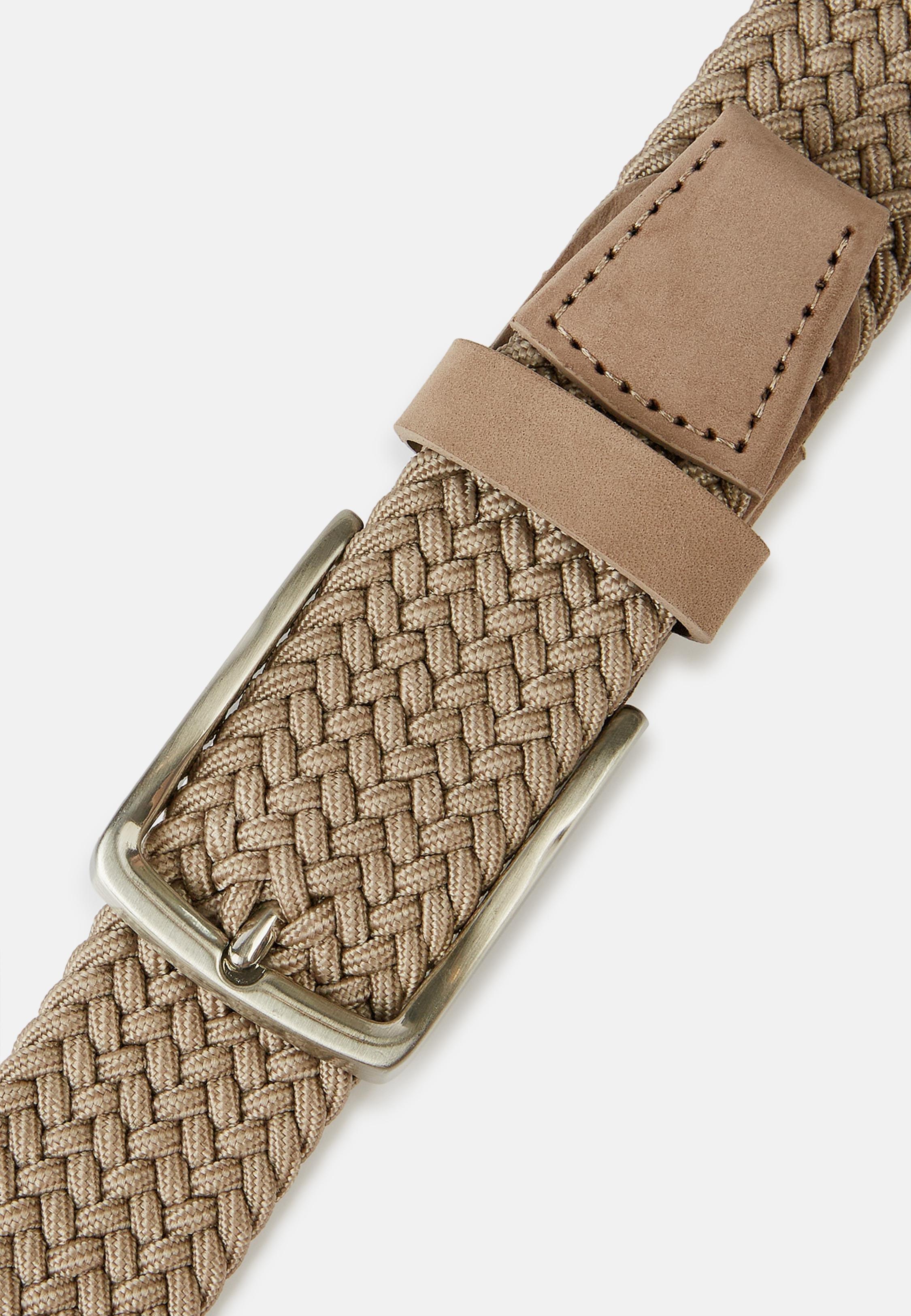 Beige Woven Elasticated Belt, Beige, large image number 2