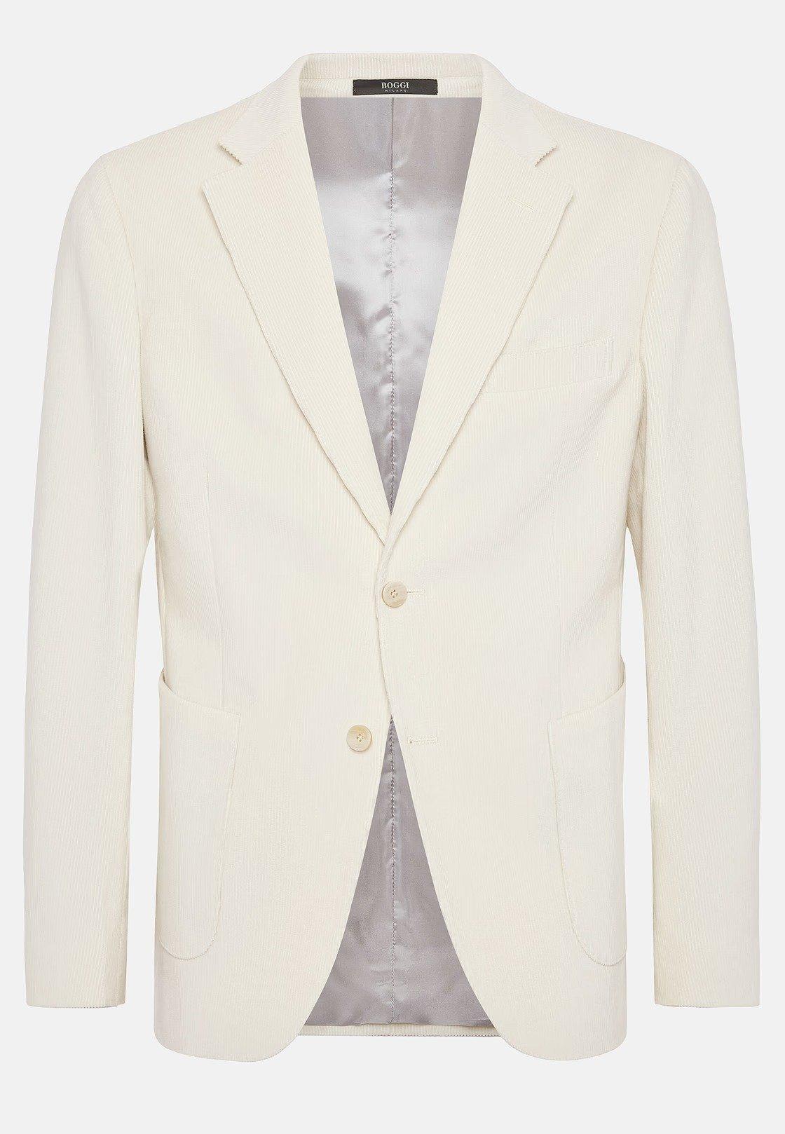 Cream Solid Regular Jacket, , large image number 4