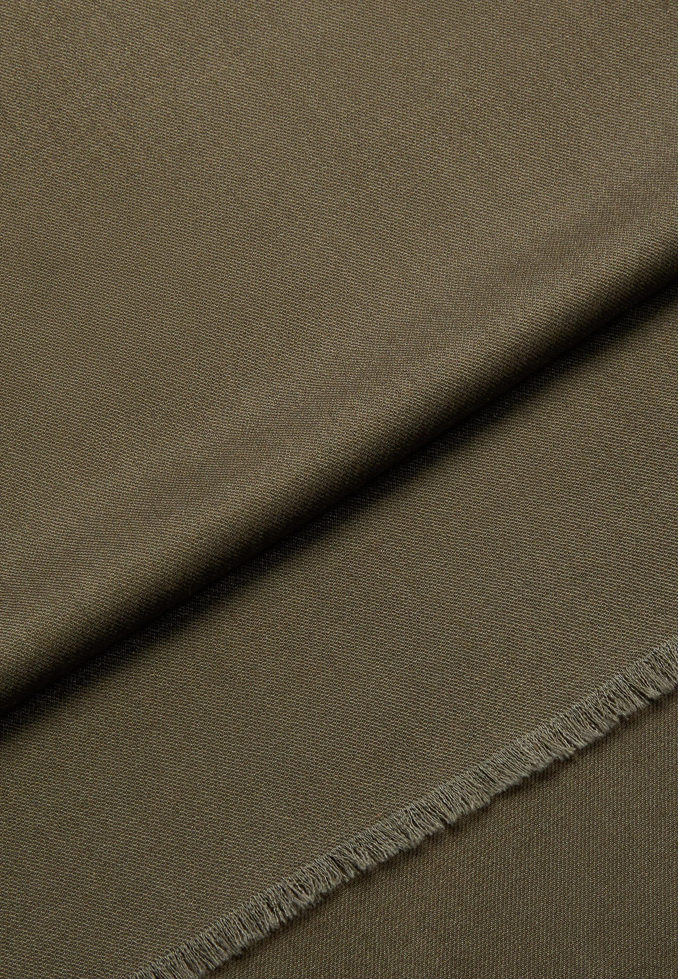 Brown Herringbone Wool Scarf, Taupe, large image number 1