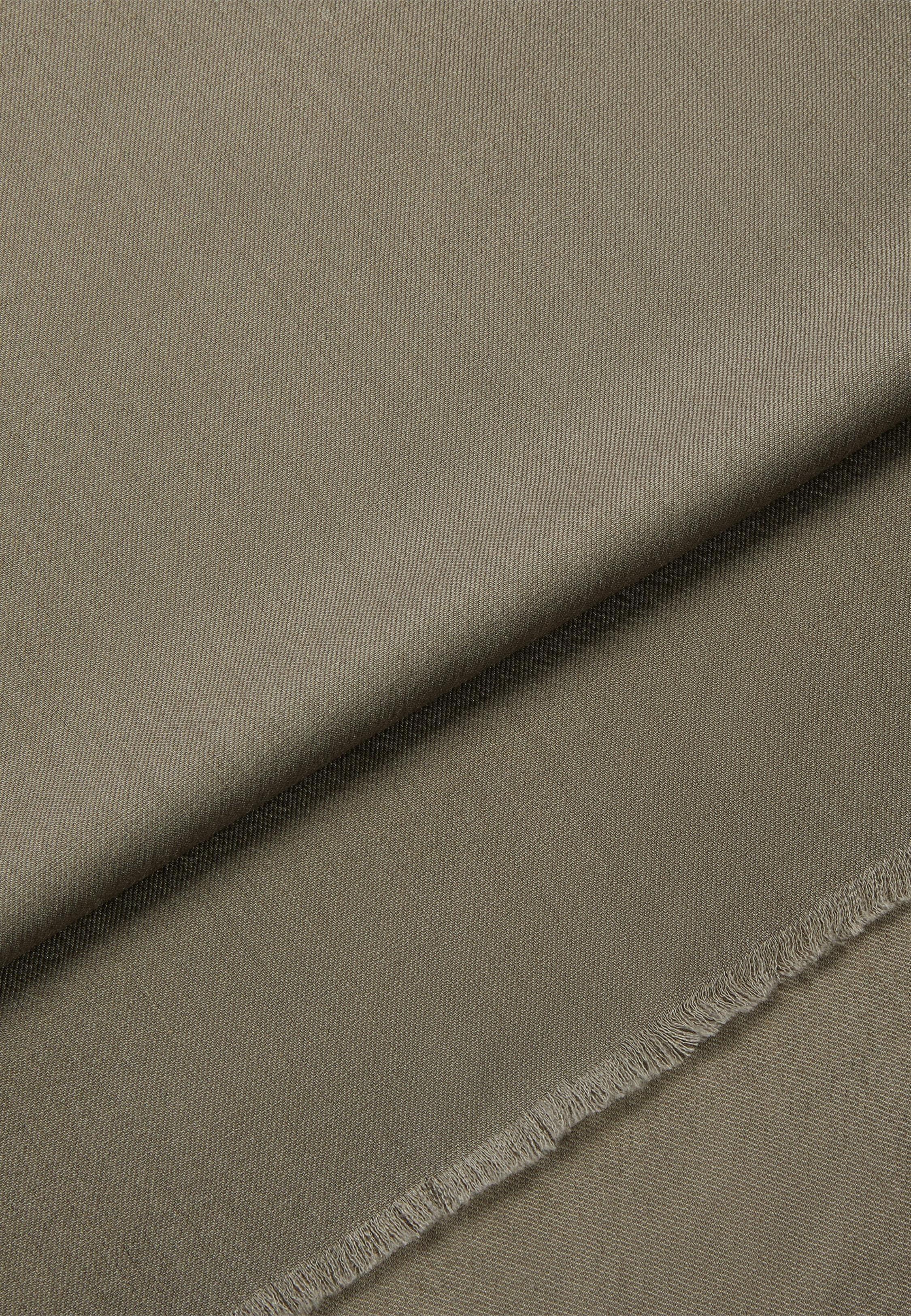 Beige Herringbone Wool Scarf, Beige, large image number 1