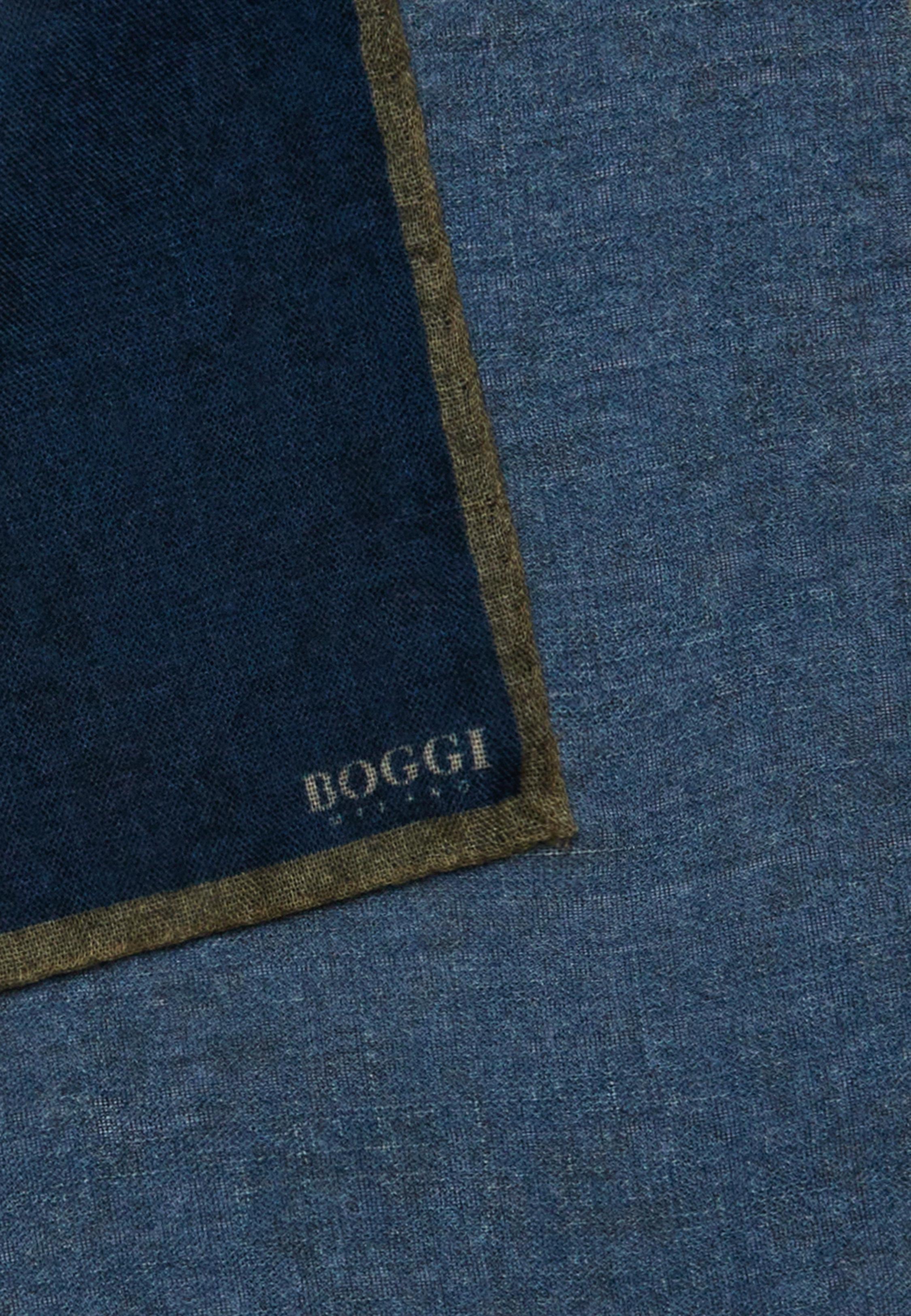 Blue Pocket Square Wool, Navy blue, large image number 0