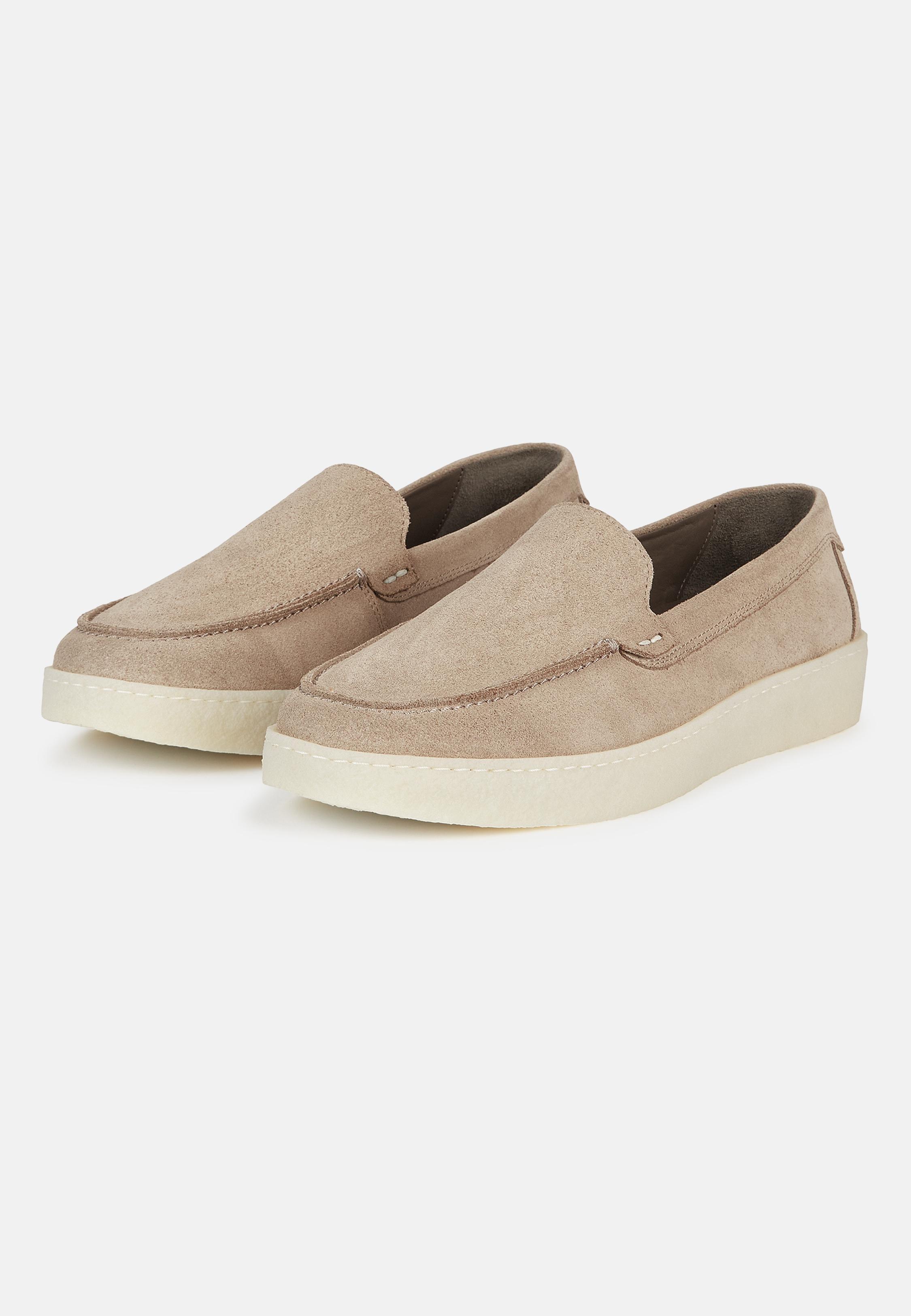 BEIGE Suede Loafers, , large image number 1