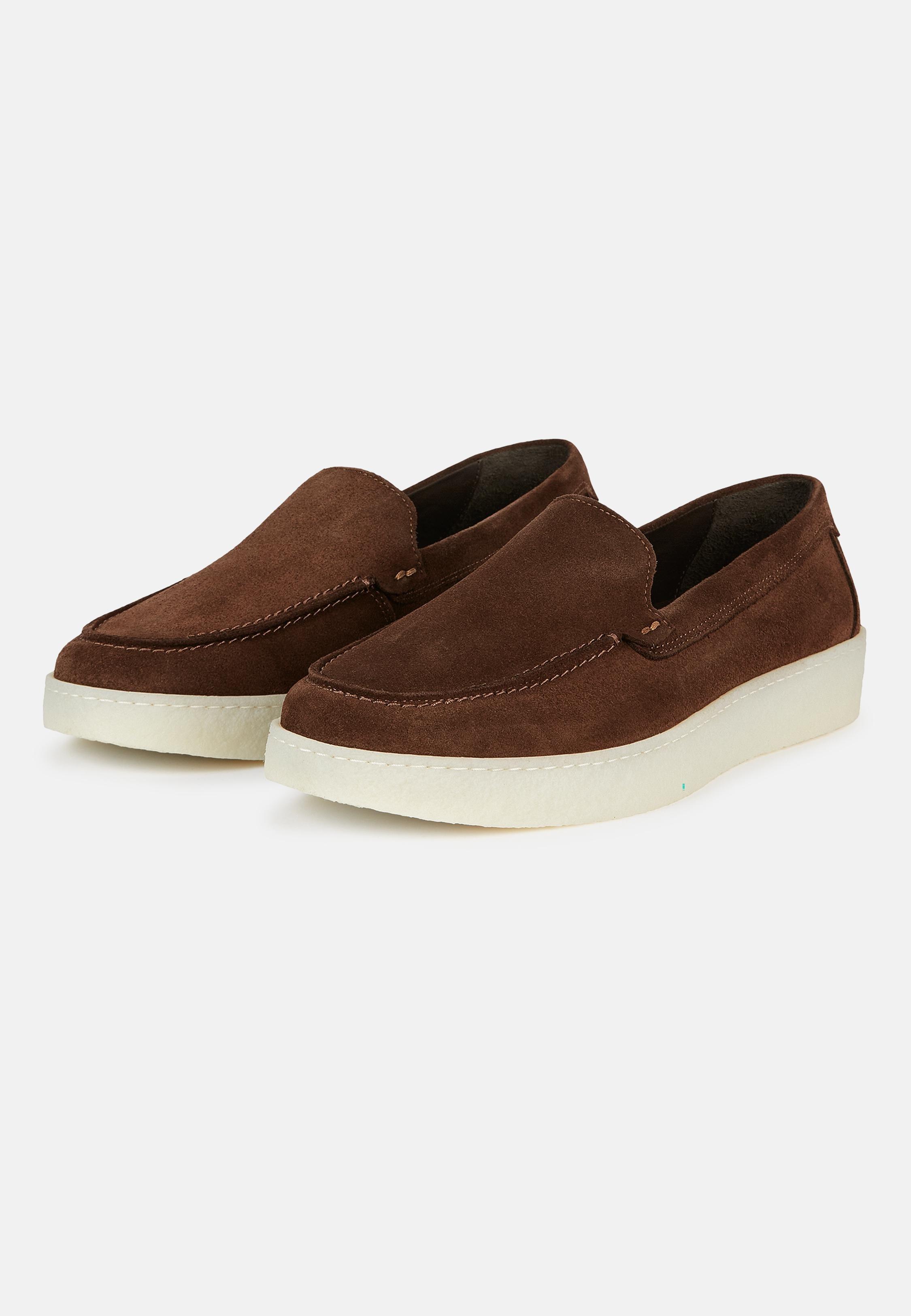 BROWN Suede Loafers, , large image number 1