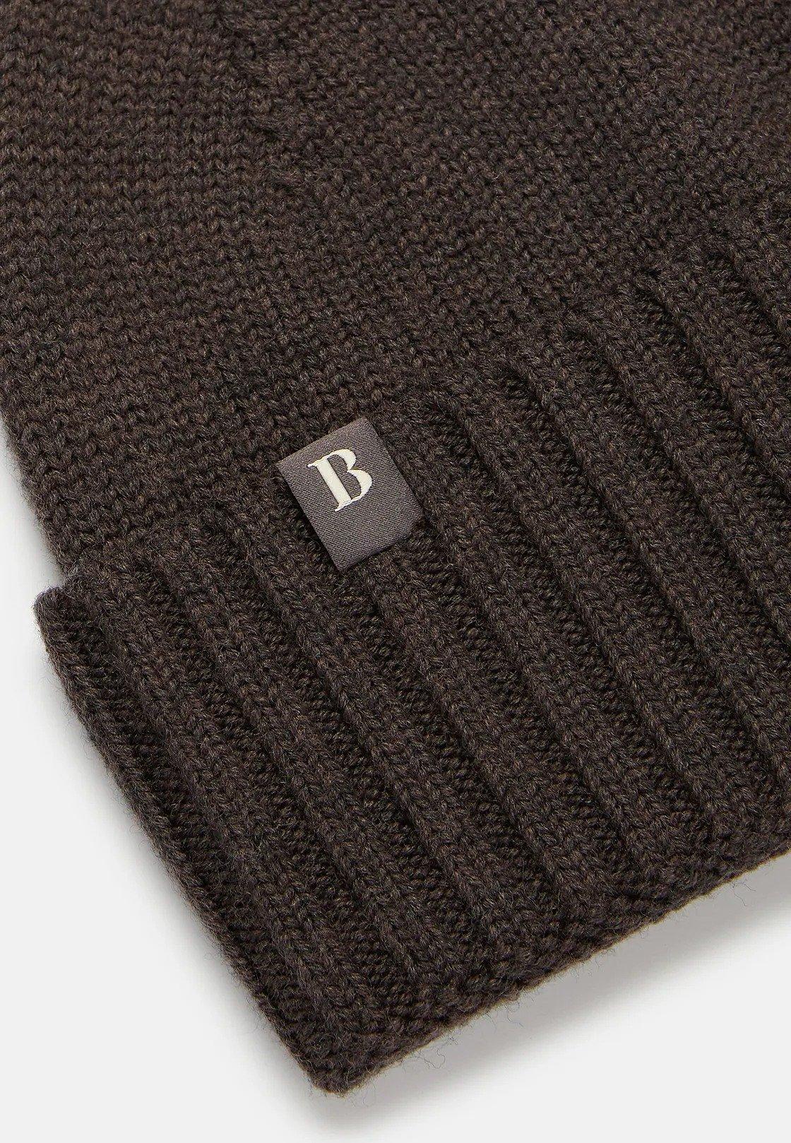 Brown Beanie Hat, Dark brown, large image number 3