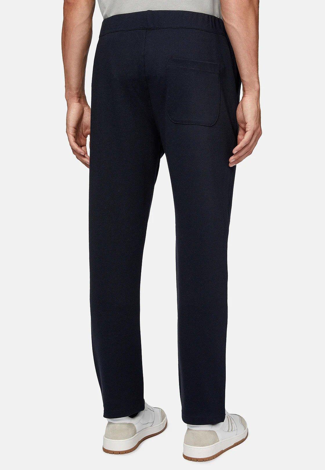 Blue Solid Casual Trousers, Navy blue, large image number 2
