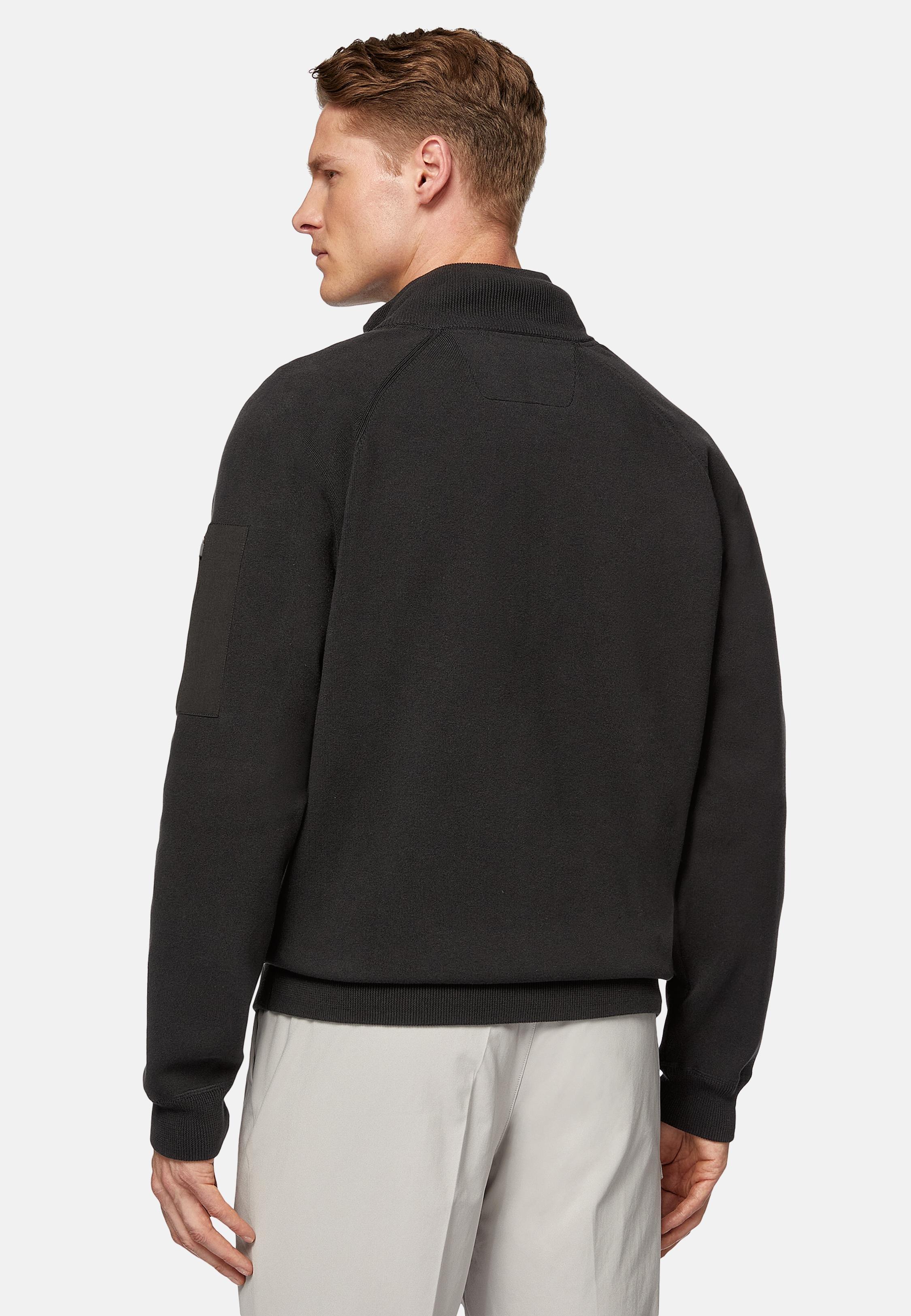 Black Full Zip Sweatshirt, , large image number 2