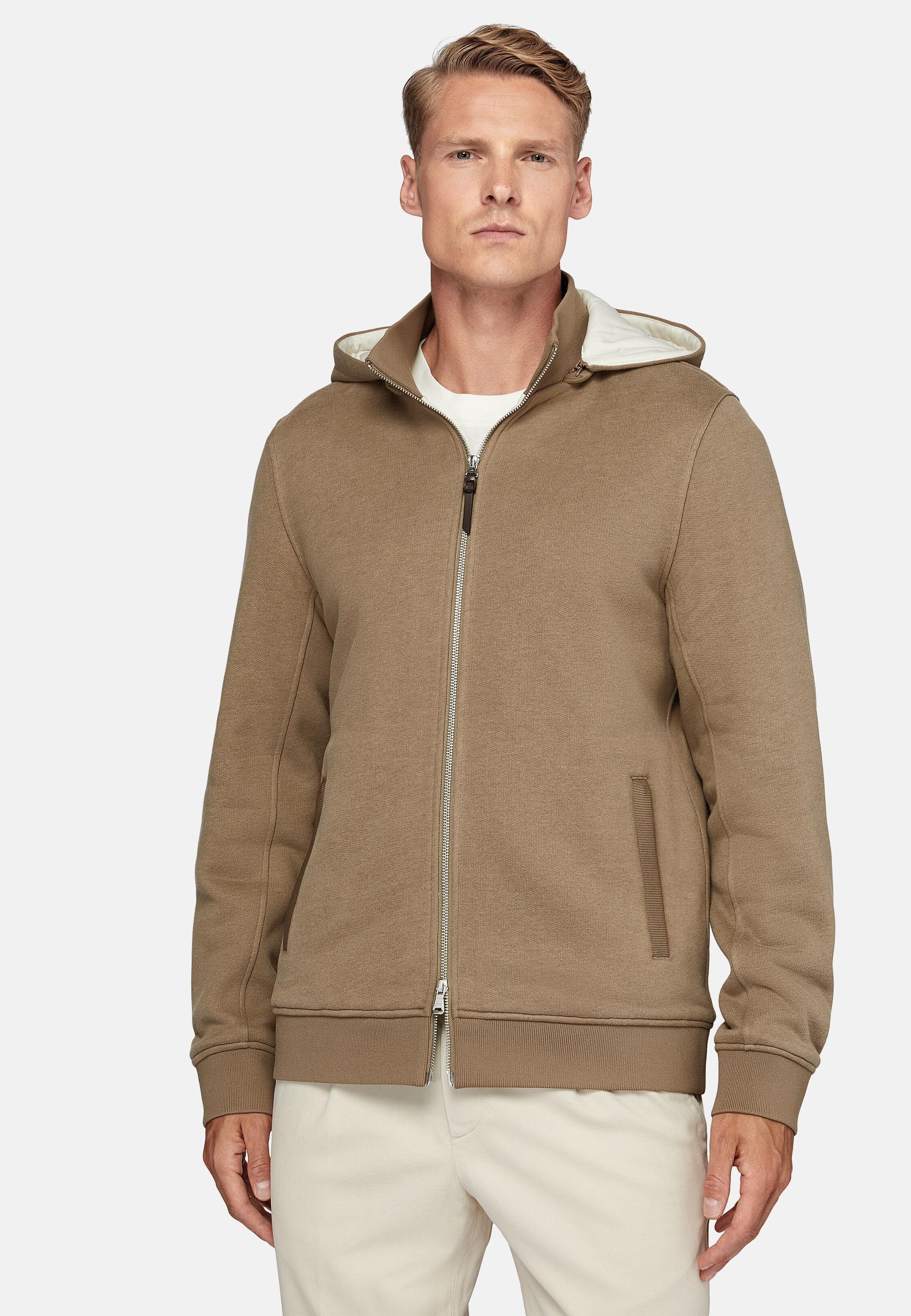 Solid Casual Sweatshirt, Beige, Beige, large image number 2