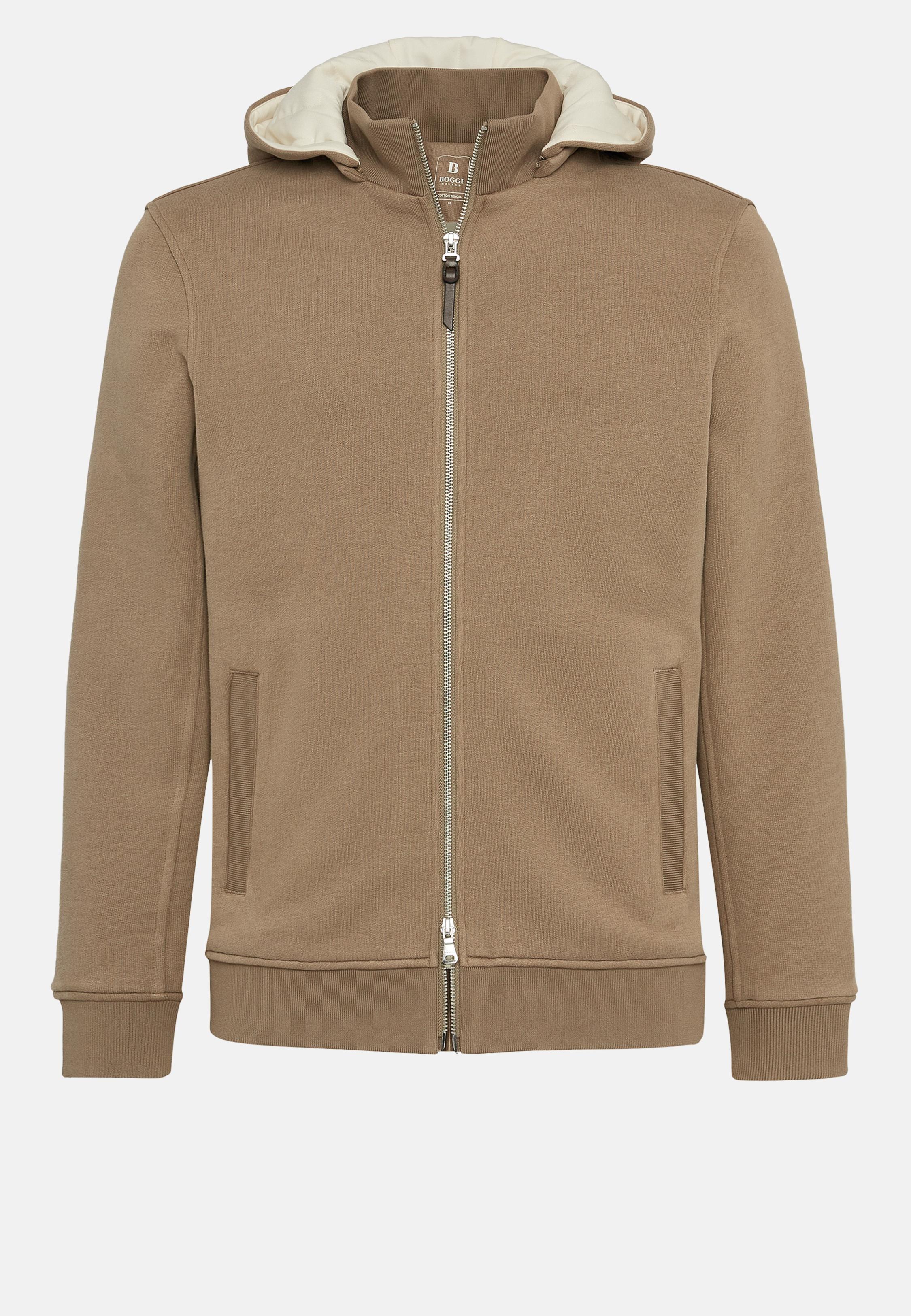 Solid Casual Sweatshirt, Beige, Beige, large image number 10