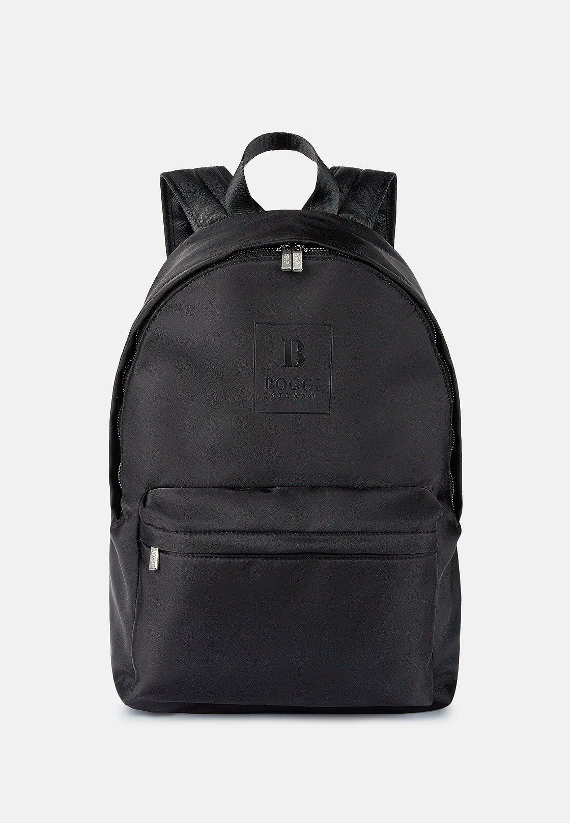 Black Embossed Backpack, 3901_BLAC, large image number 0