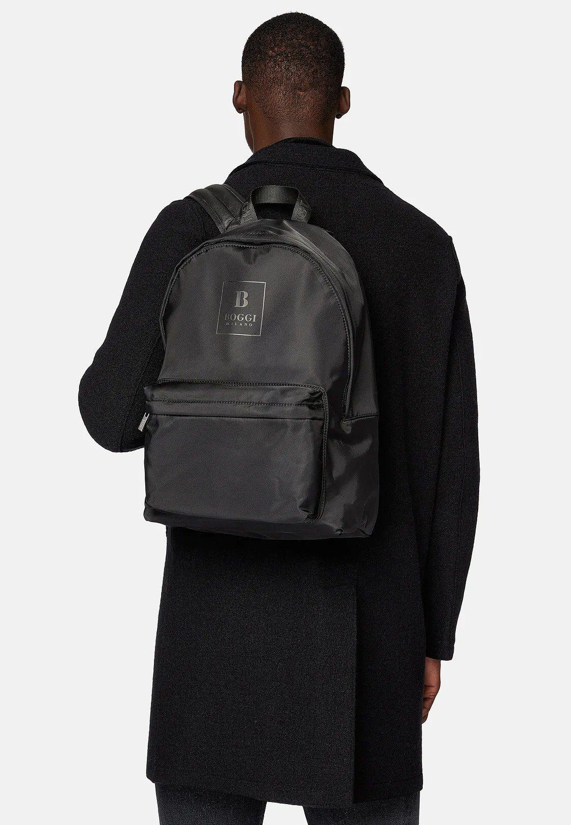 Black Embossed Backpack, 3901_BLAC, large image number 1