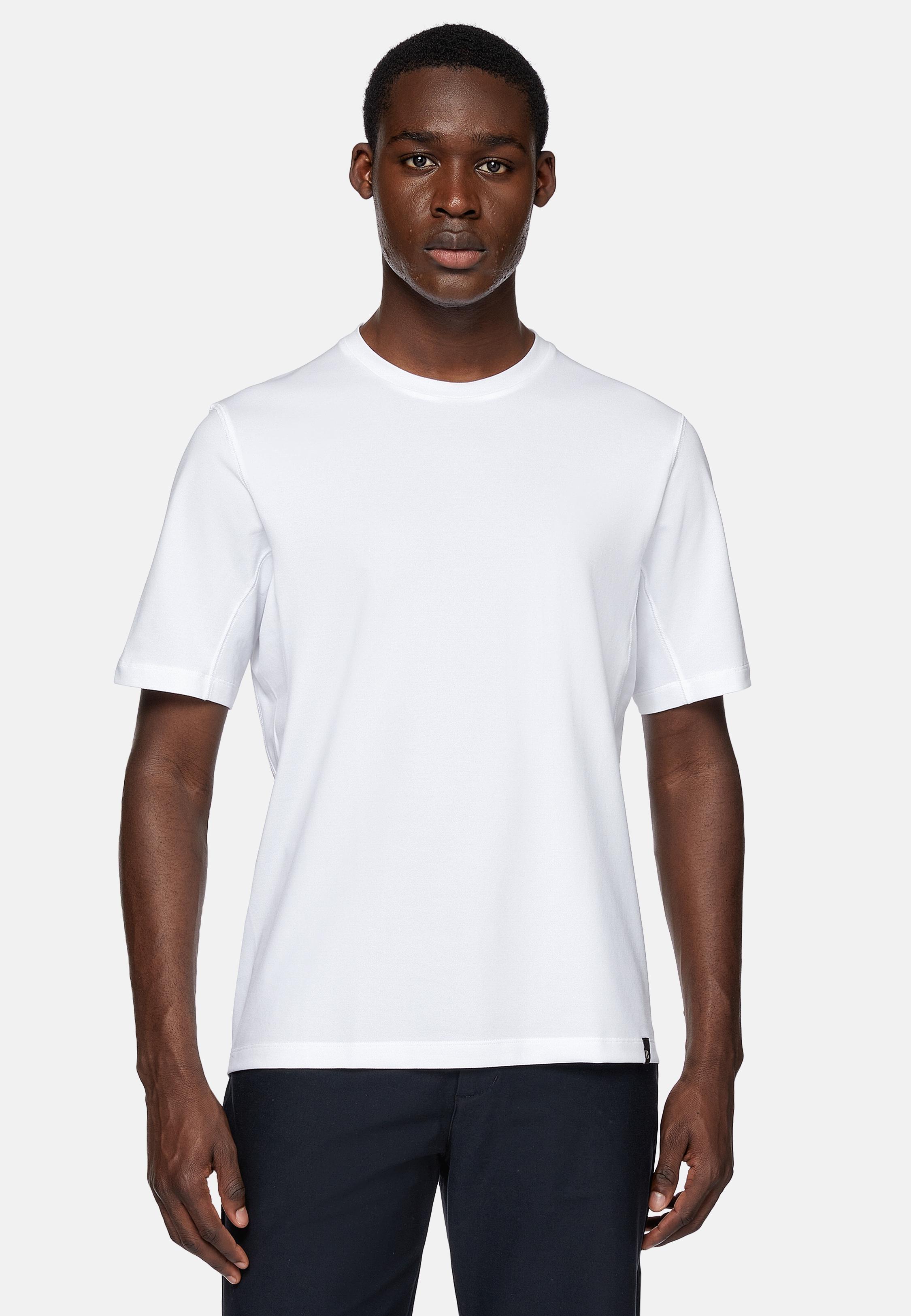 High-Performance Pique Polo T-Shirt White, White, medium