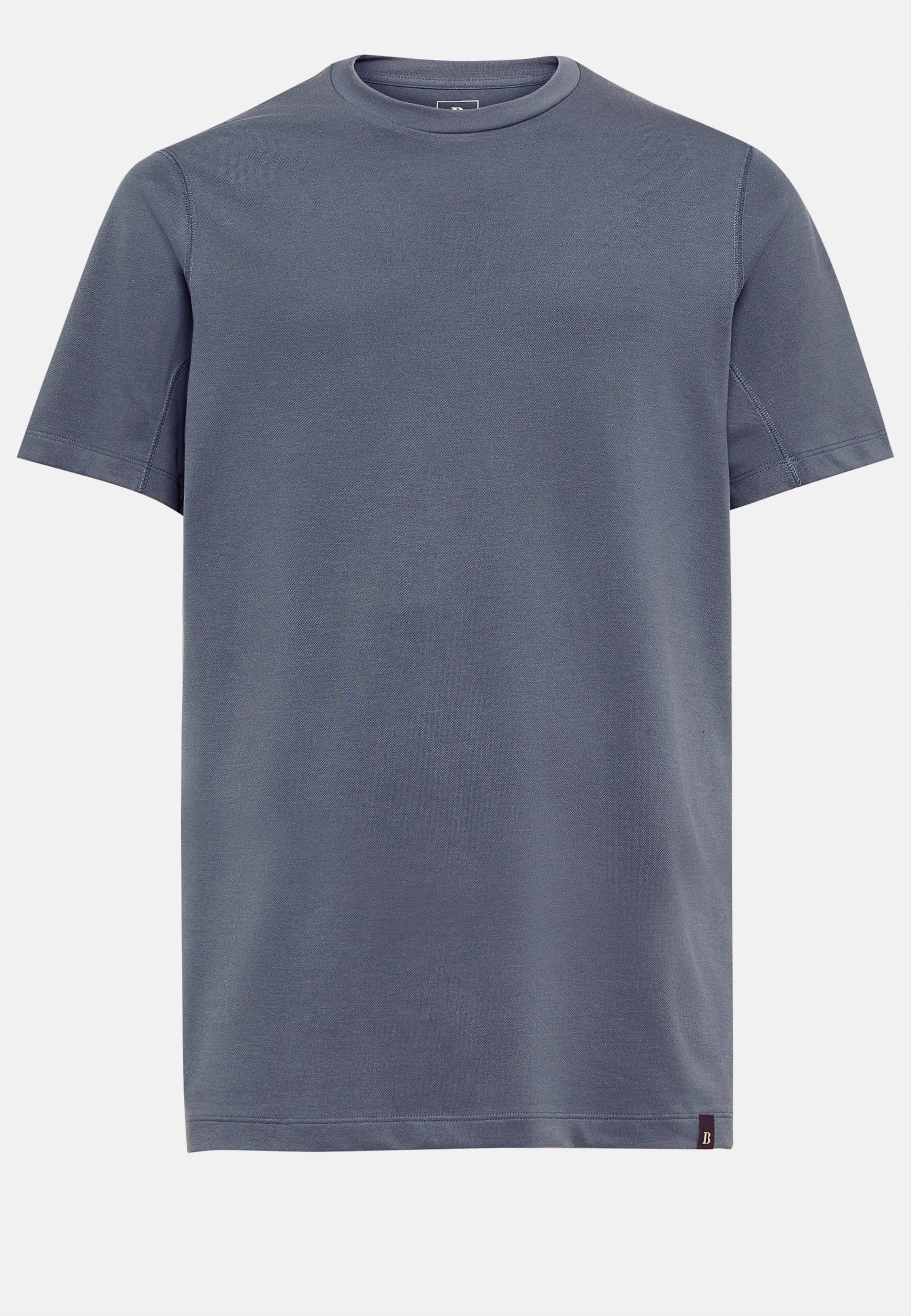 Blue High-Performance Pique Polo T-Shirt, Indigo, large image number 2