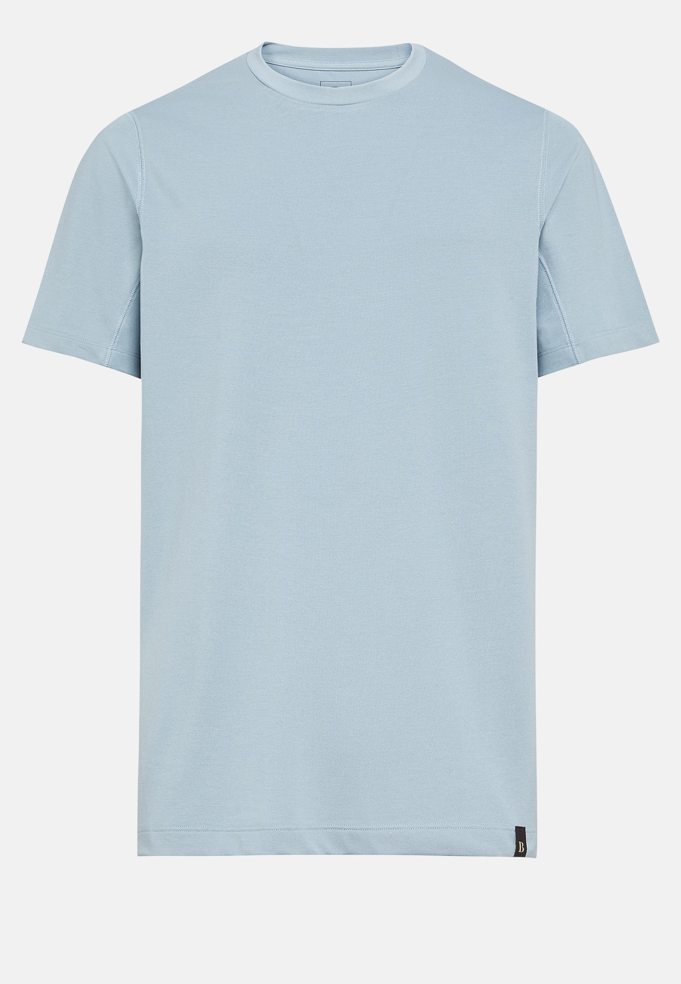 Blue High-Performance Pique Polo T-Shirt, Light Blue, large image number 2