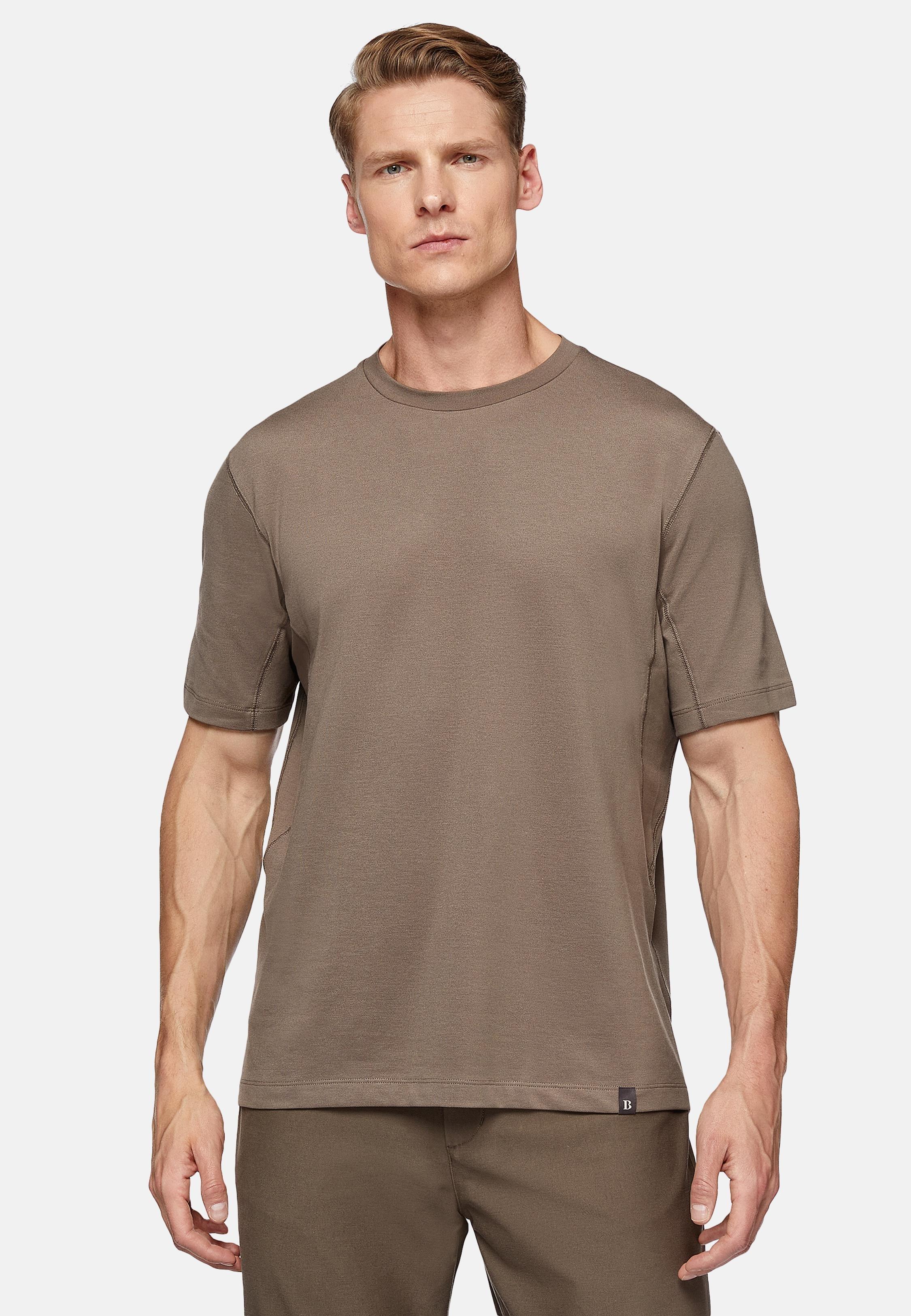Brown High-Performance Pique Polo T-Shirt, Brown, large image number 0