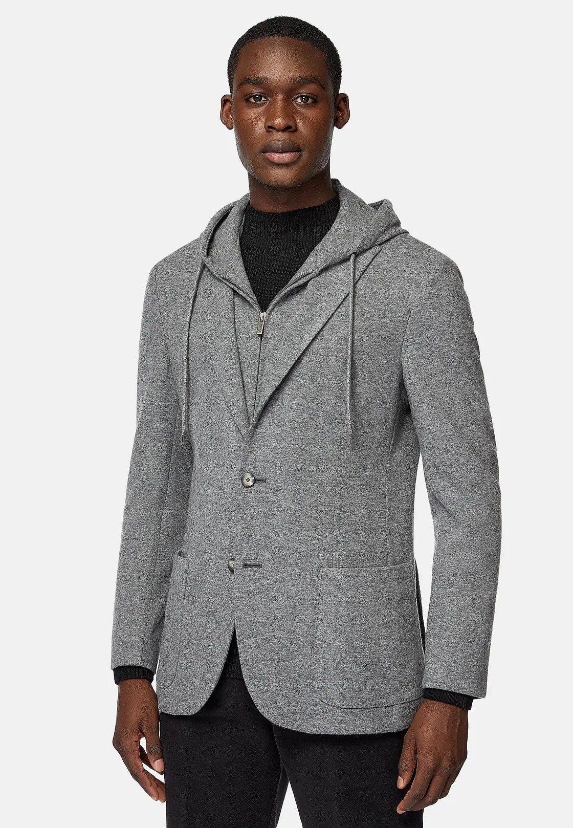 Grey Plain Casual Sweatshirt, , medium