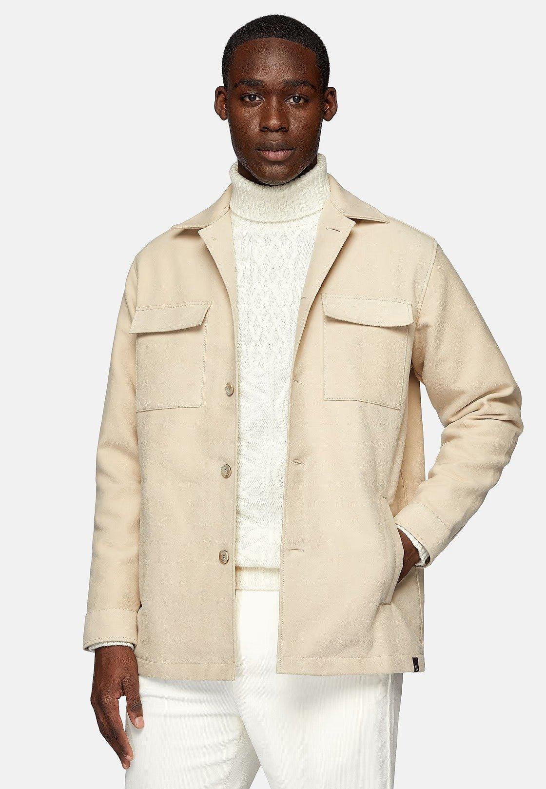 Beige Textured Shacket, , large image number 0