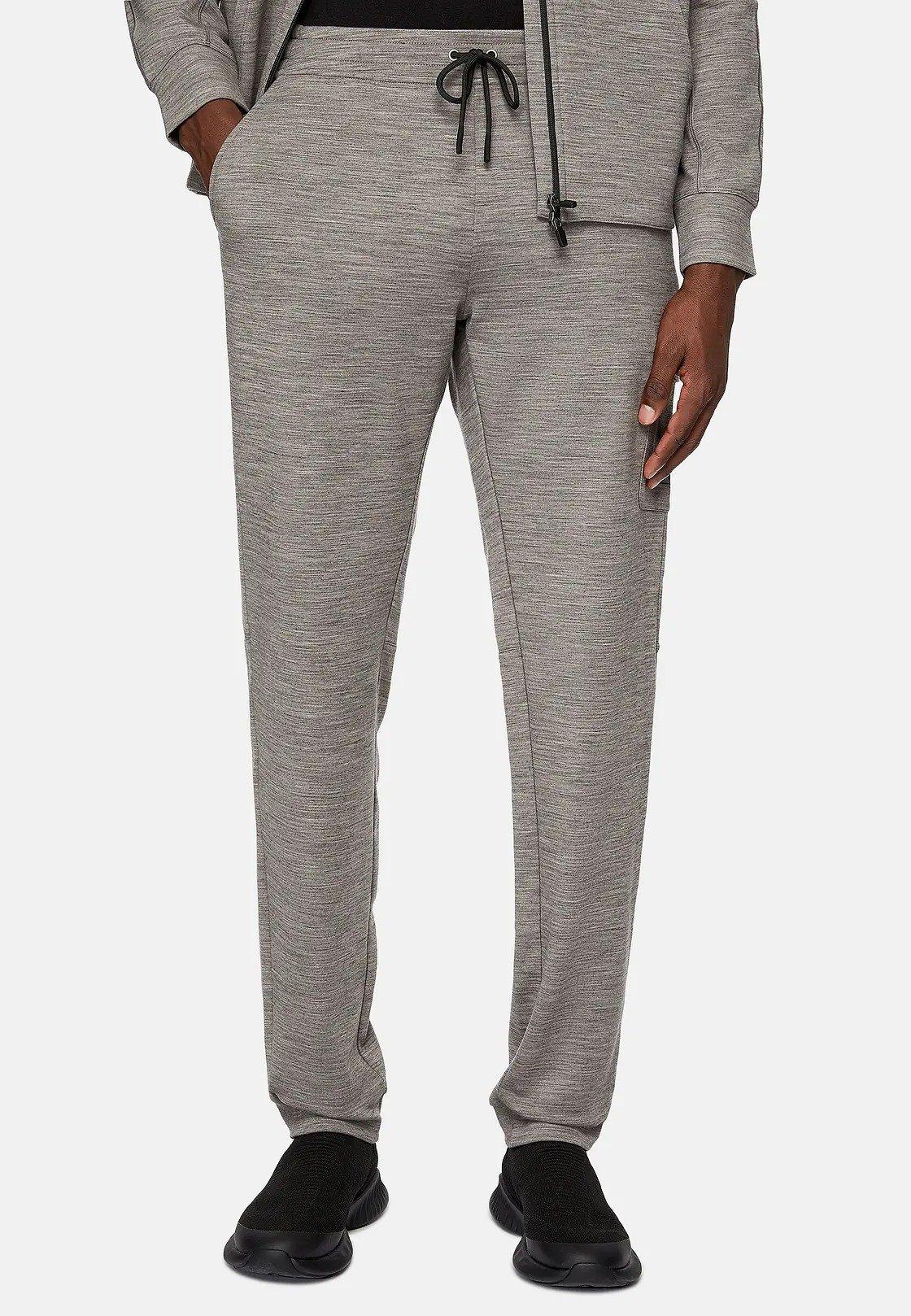 GREY Lightweight Wool Blend Scuba Trousers, , large image number 1