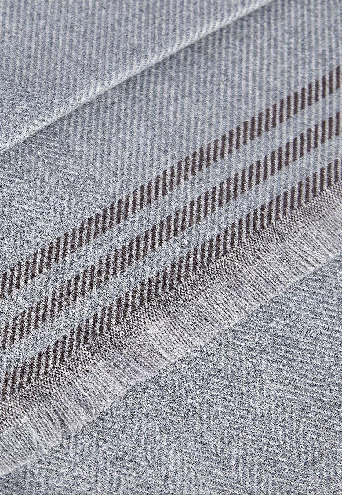 Grey Wool Drill Scarf, 3901_GREY, large image number 1
