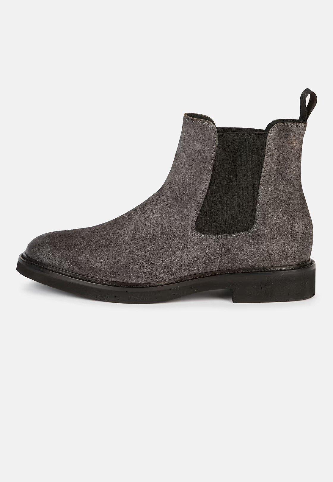 BLACK Suede Leather Ankle Boots, , large image number 2
