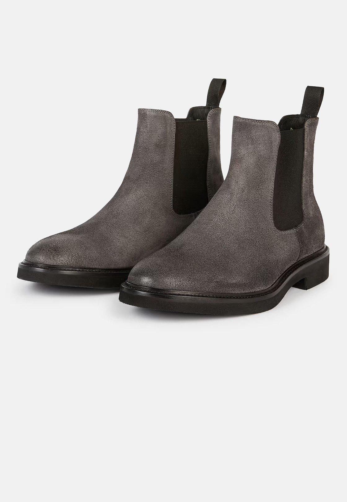 BLACK Suede Leather Ankle Boots, , large image number 4