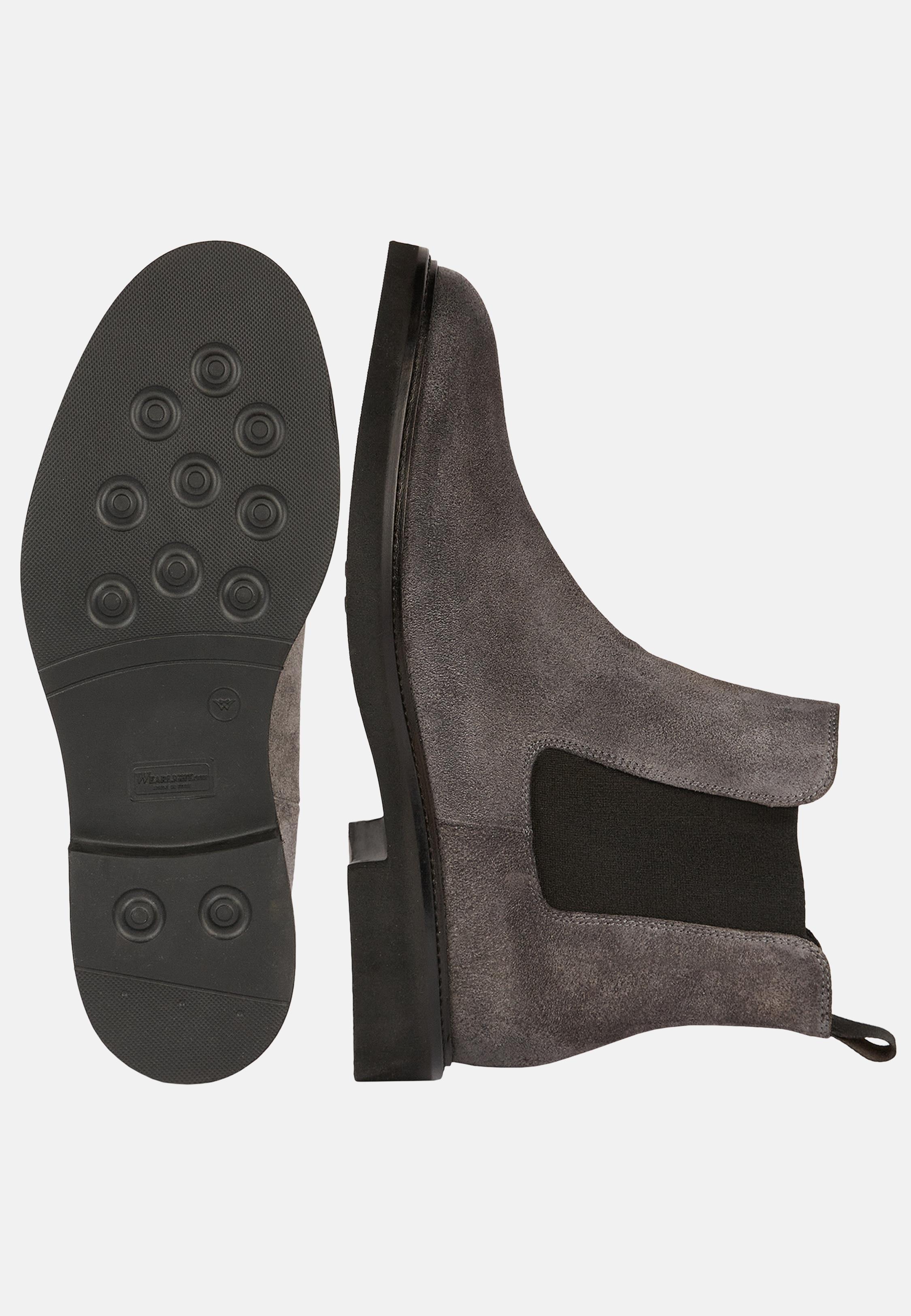 BLACK Suede Leather Ankle Boots, , large image number 5