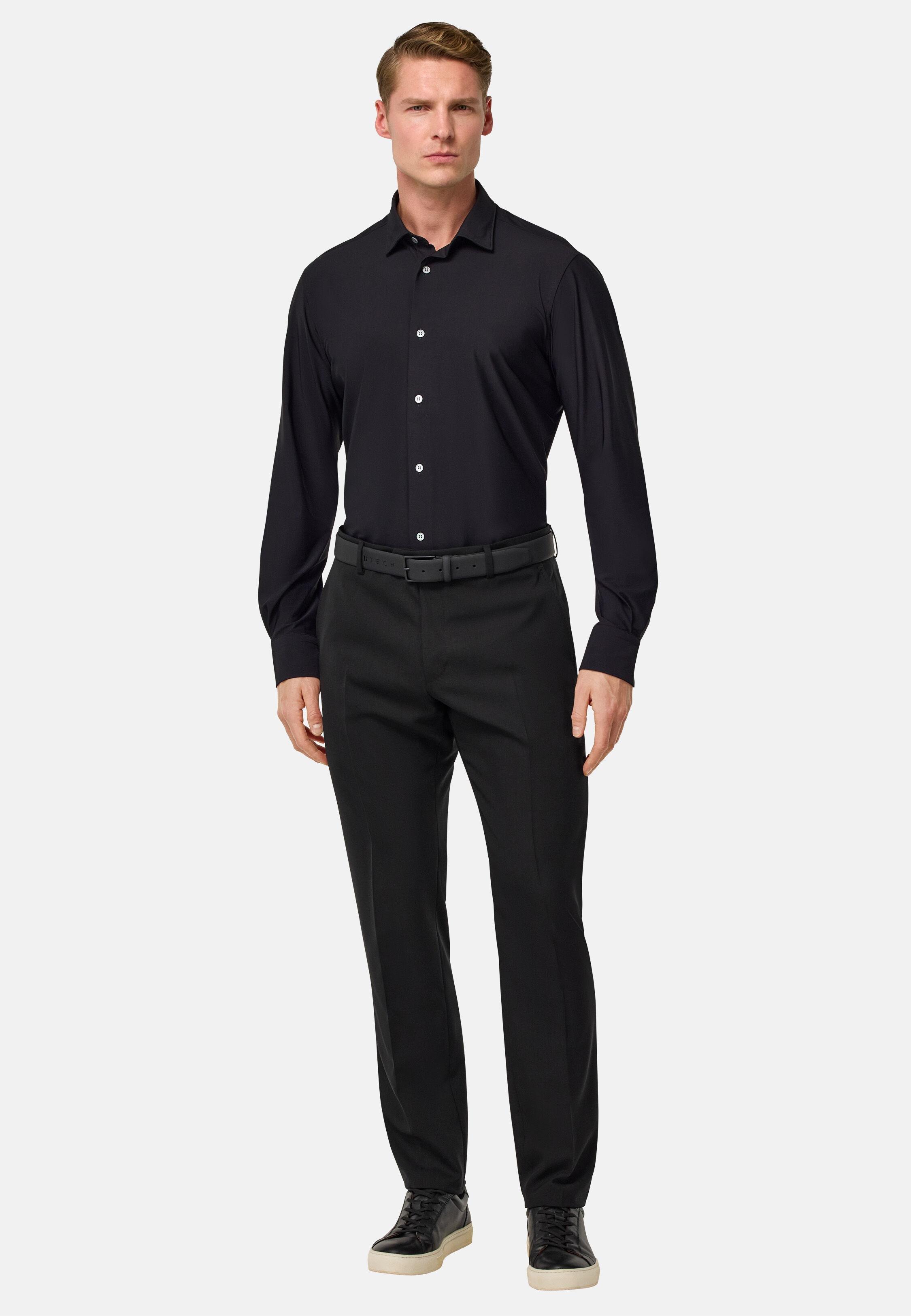 Travel Wool Trousers Black, Black, large image number 1