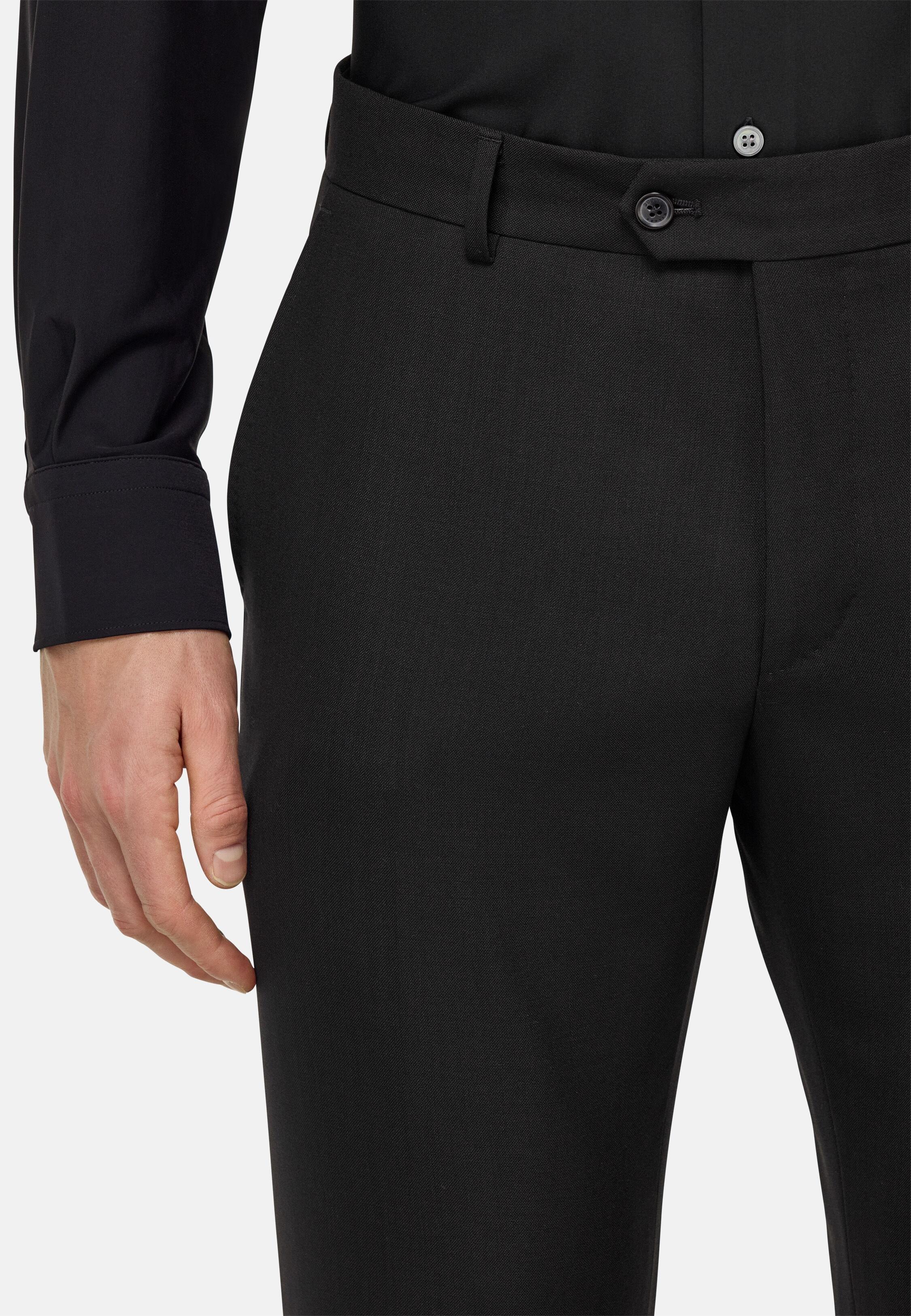 Travel Wool Trousers Black, Black, large image number 3