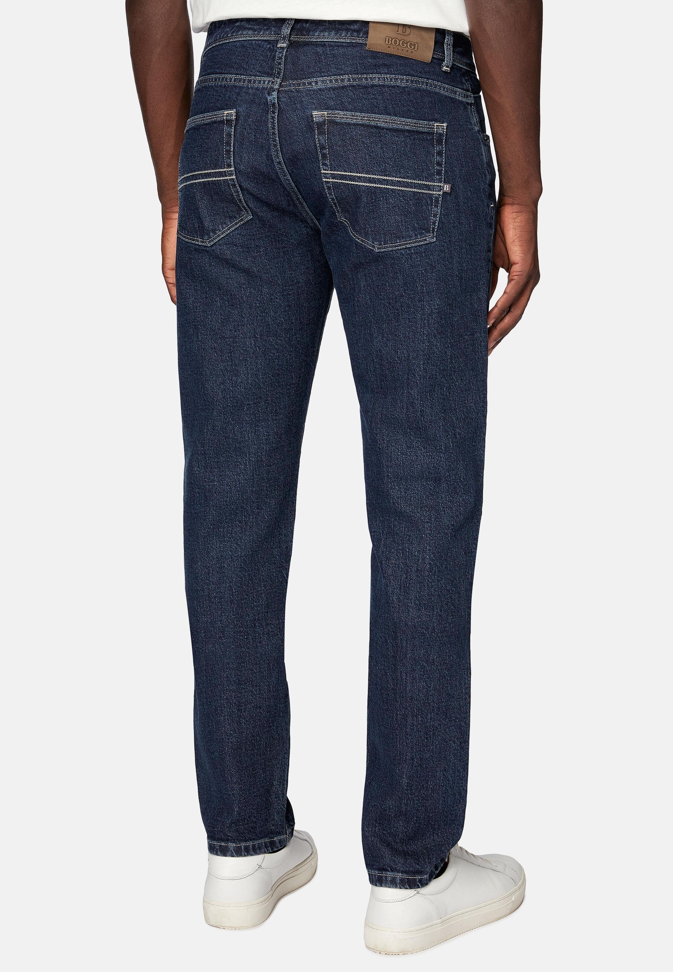 Stretch Denim Jeans Blue, Dark Blue, large image number 2